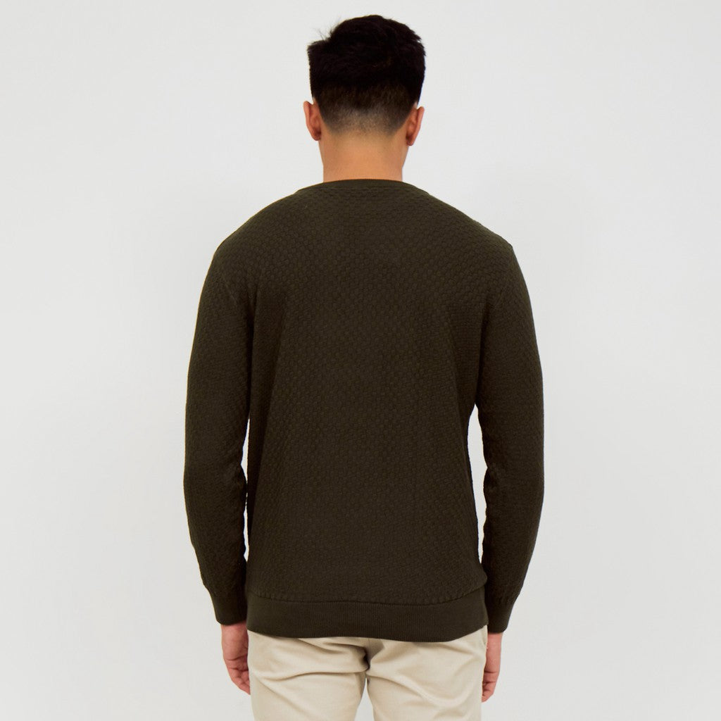 M231 Sweater Rajut Panjang Army 2142B