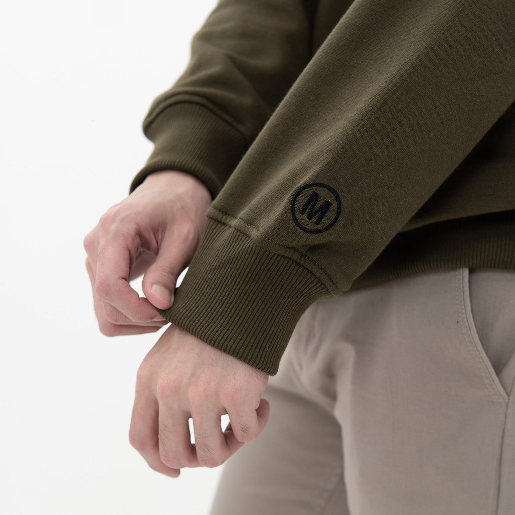 M231 Sweater Crewneck Panjang Army 2198F