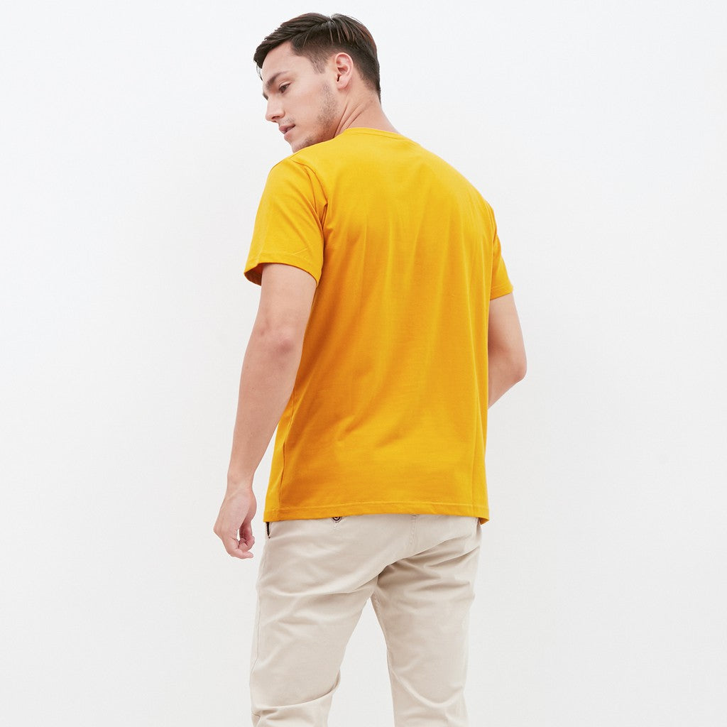 M231 T-Shirt Polos Kancing Pendek Warna Mustard 1835I