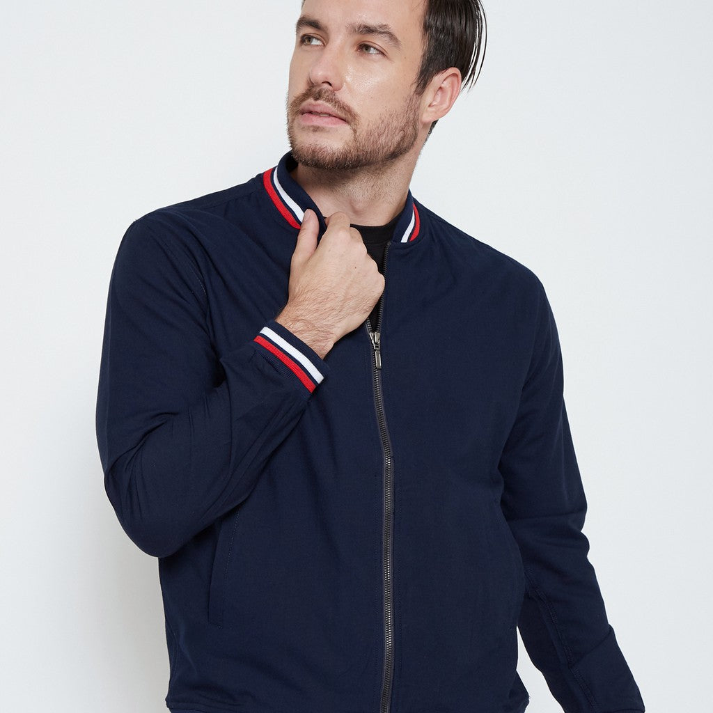M231 Jaket Pria Oxford Panjang Warna Navy 1768B