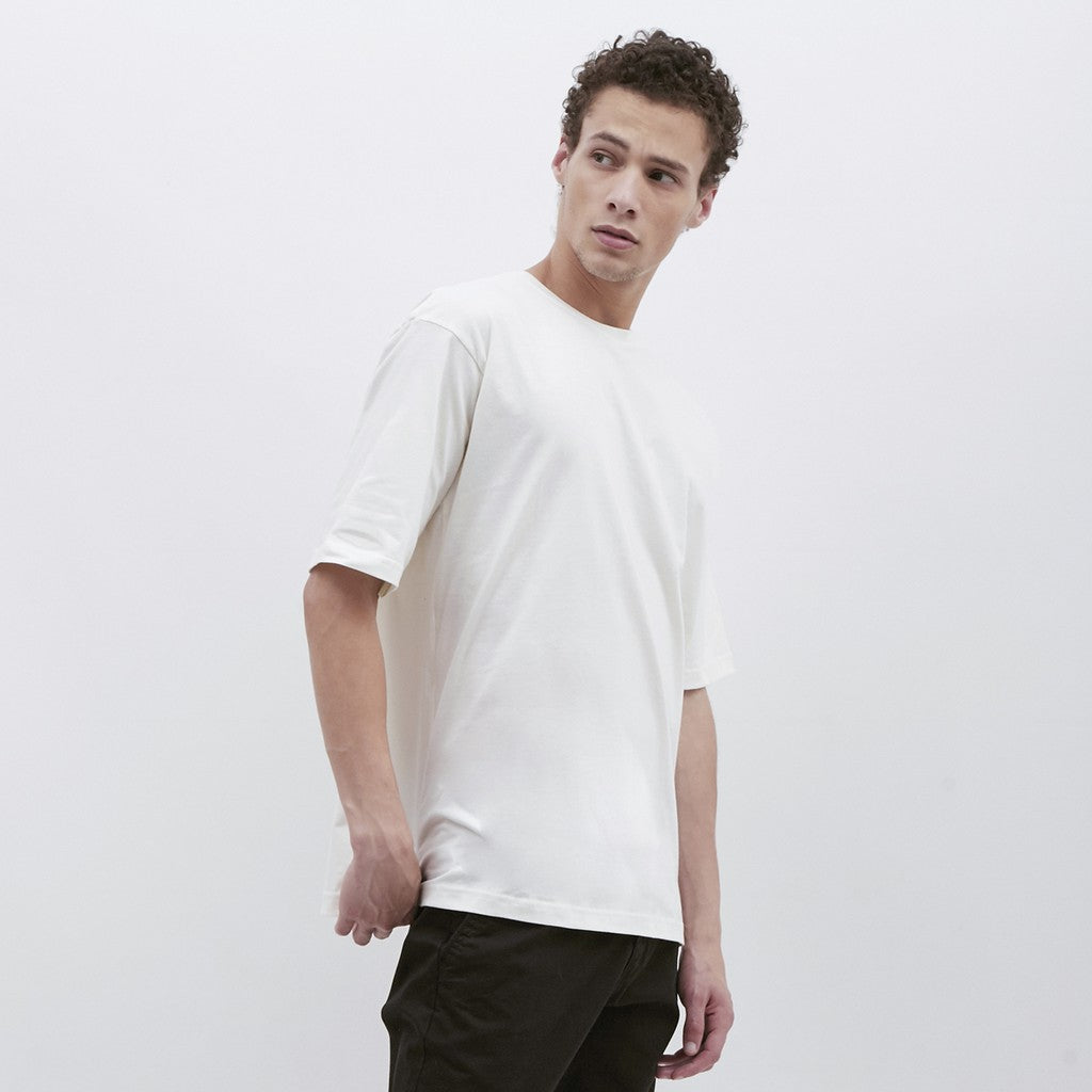 M231 T-Shirt Polos Oversized Pendek Warna Putih 1973E