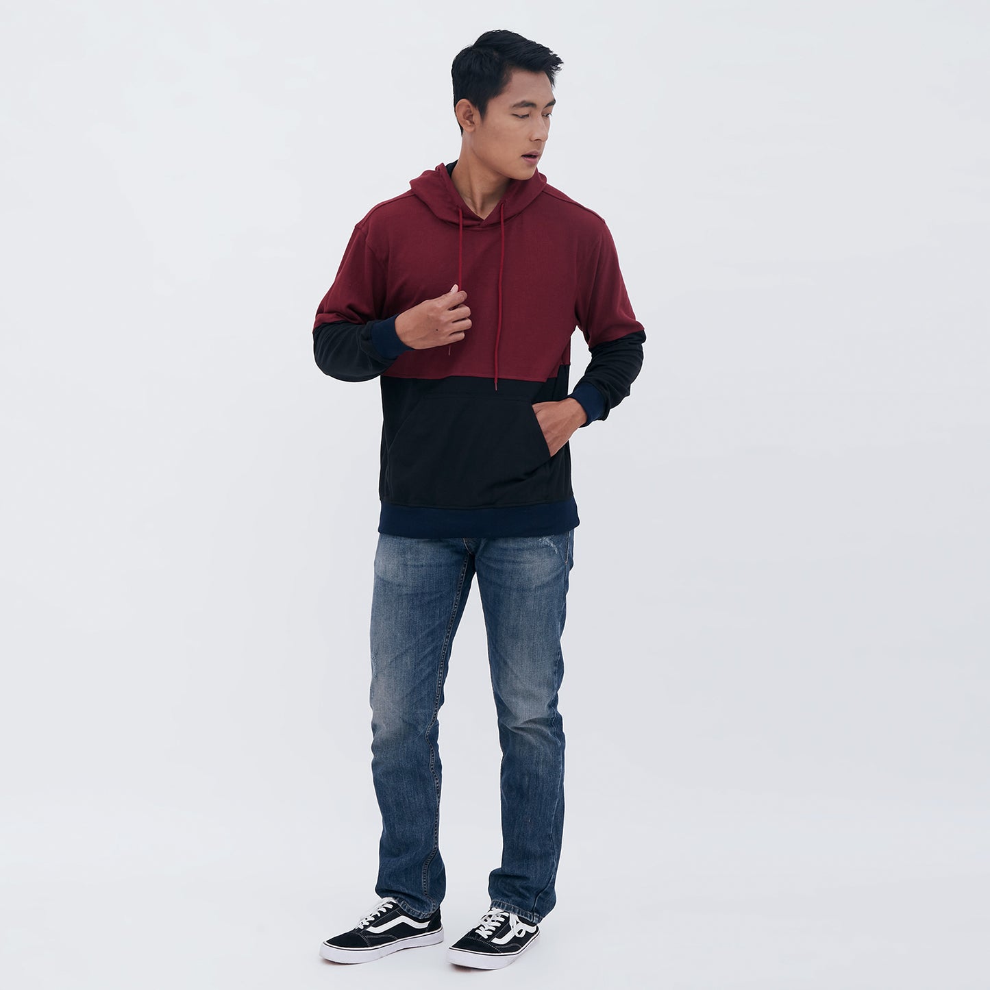 M231 Pullover Sweater Hoodie Maroon 1967A