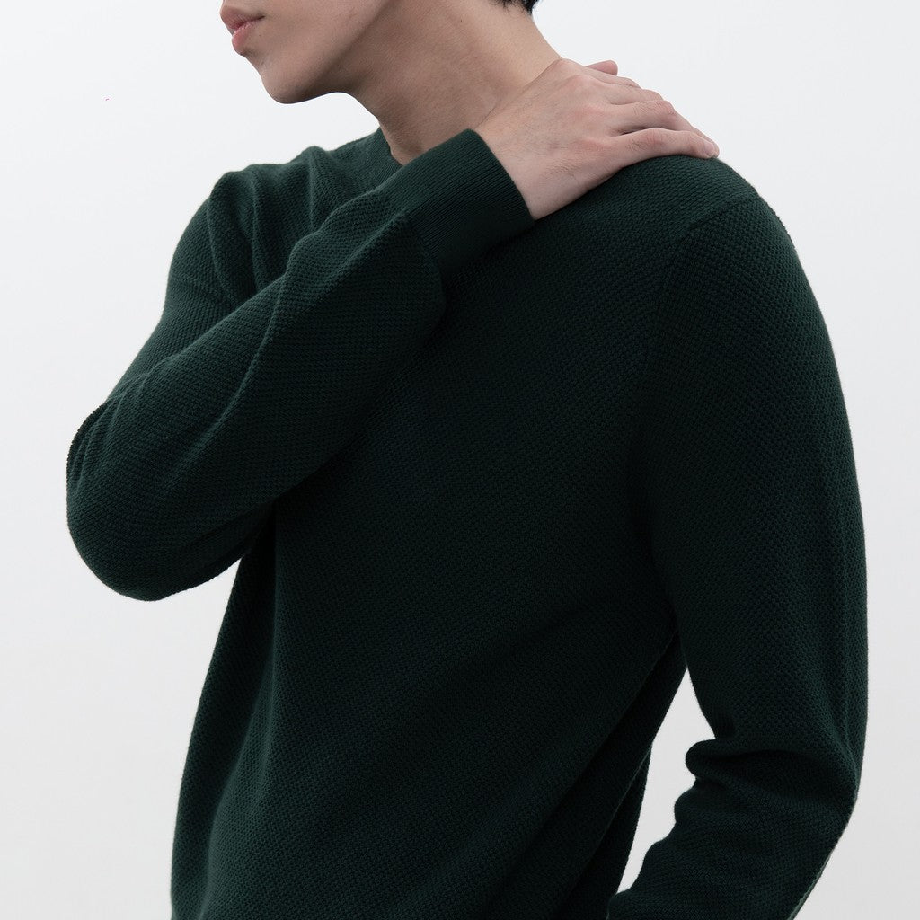 M231 Sweater Knit Panjang Hijau Botol 2174D
