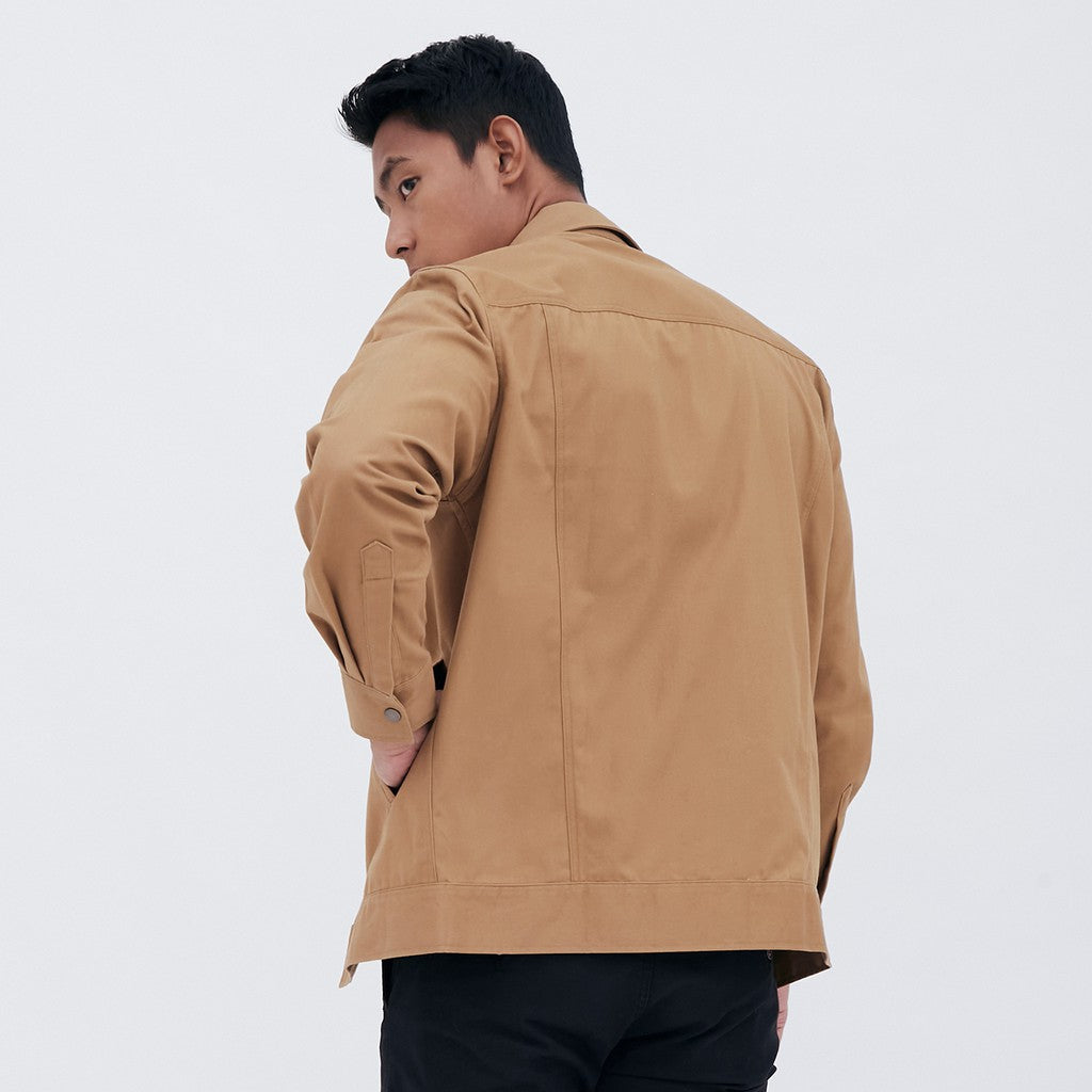 M231 Jaket Pria Coverall Panjang Khaki 1957B
