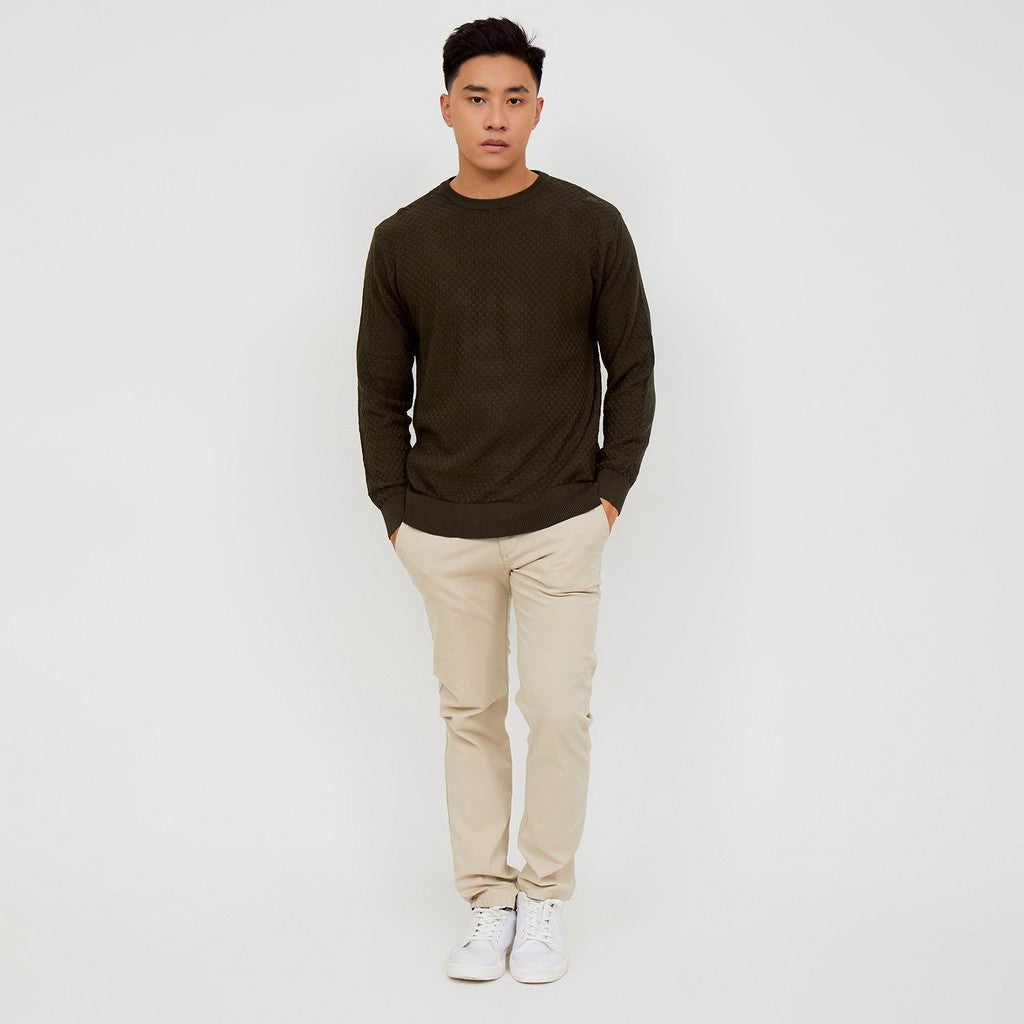 M231 Sweater Rajut Panjang Army 2142B
