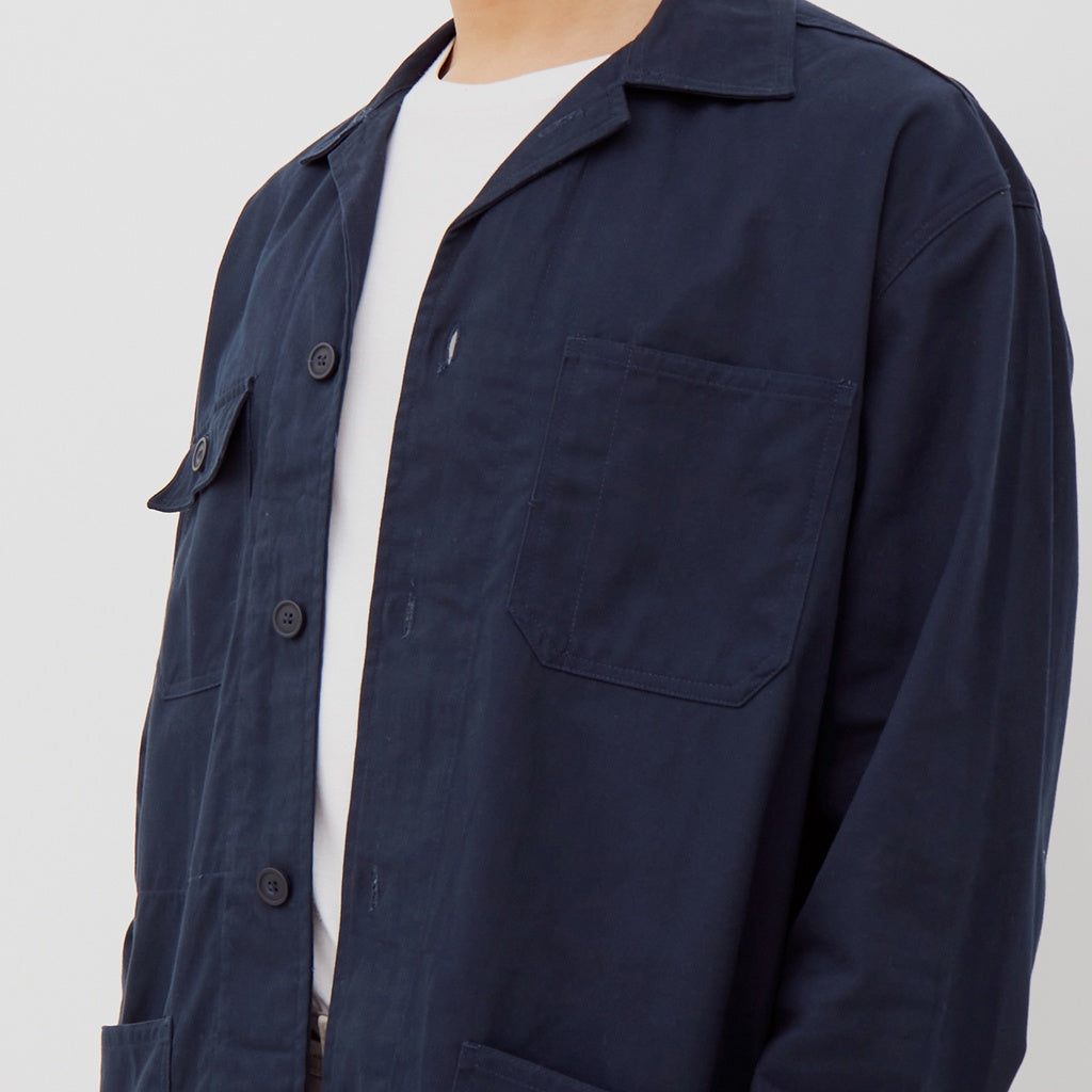 M231 Kemeja Jaket Pria Panjang Navy 2302C
