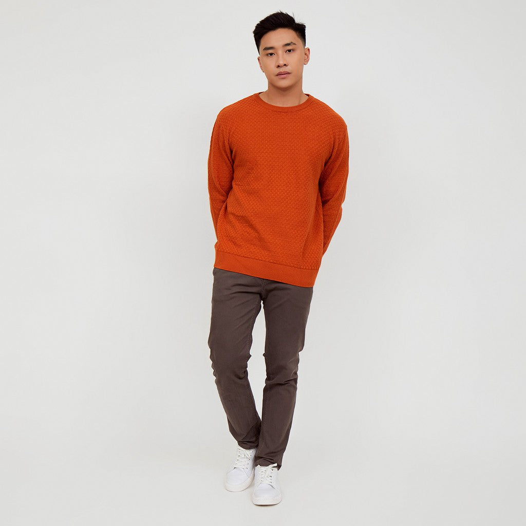 M231 Sweater Rajut Panjang Terracotta 2142A