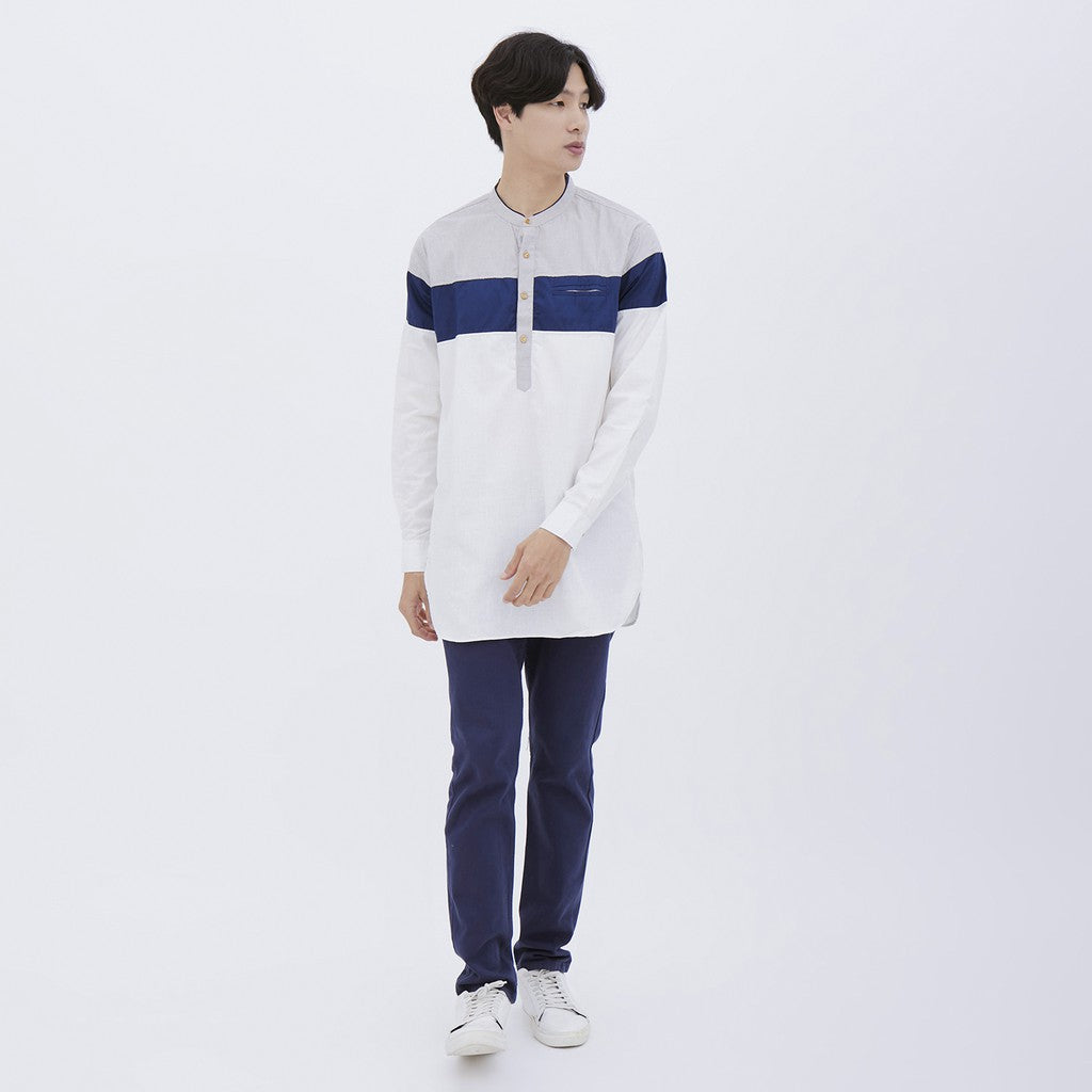 M231 Koko Kurta Pria Panjang Abu 1541B