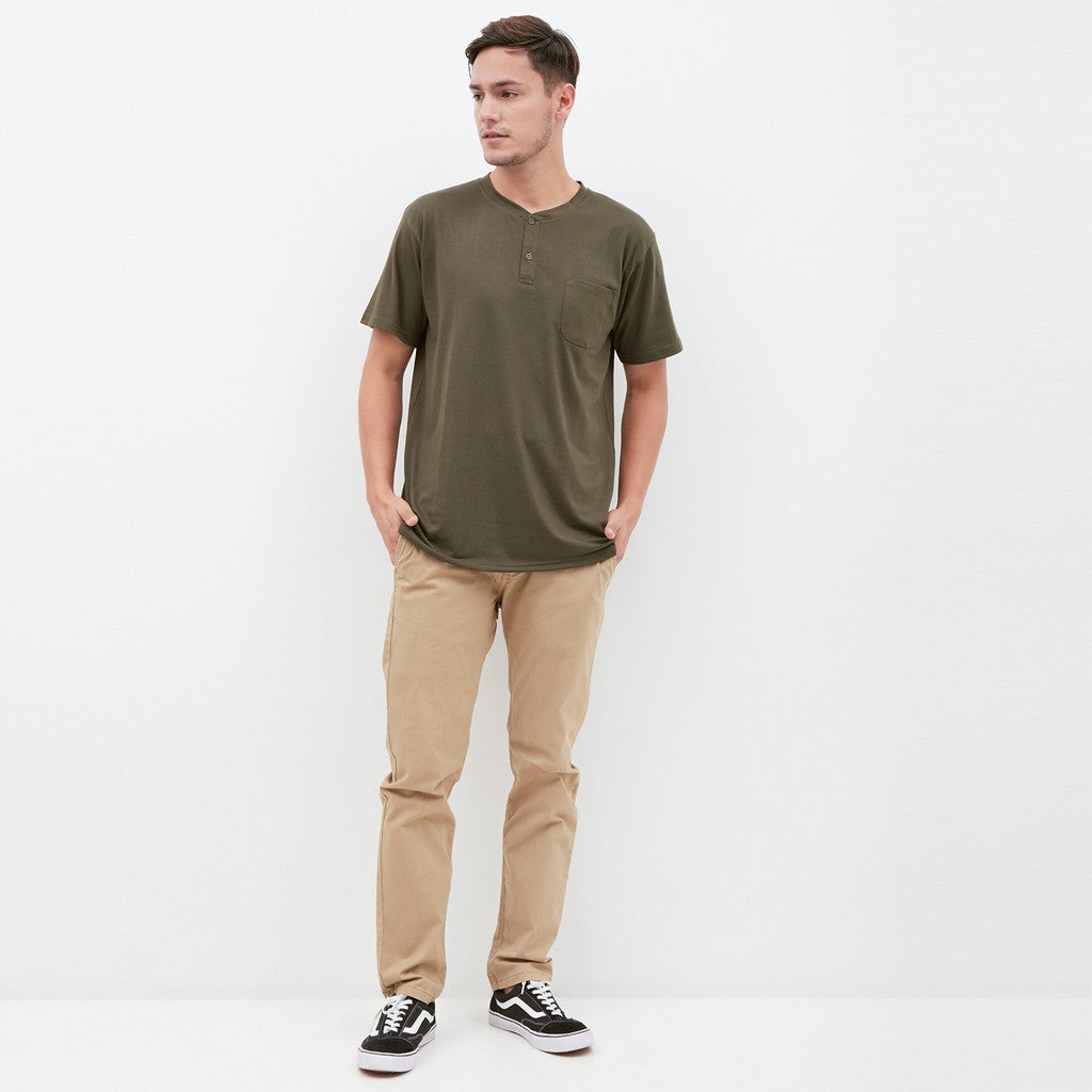 M231 T-Shirt Polos Kancing Pendek Warna Army 1835J