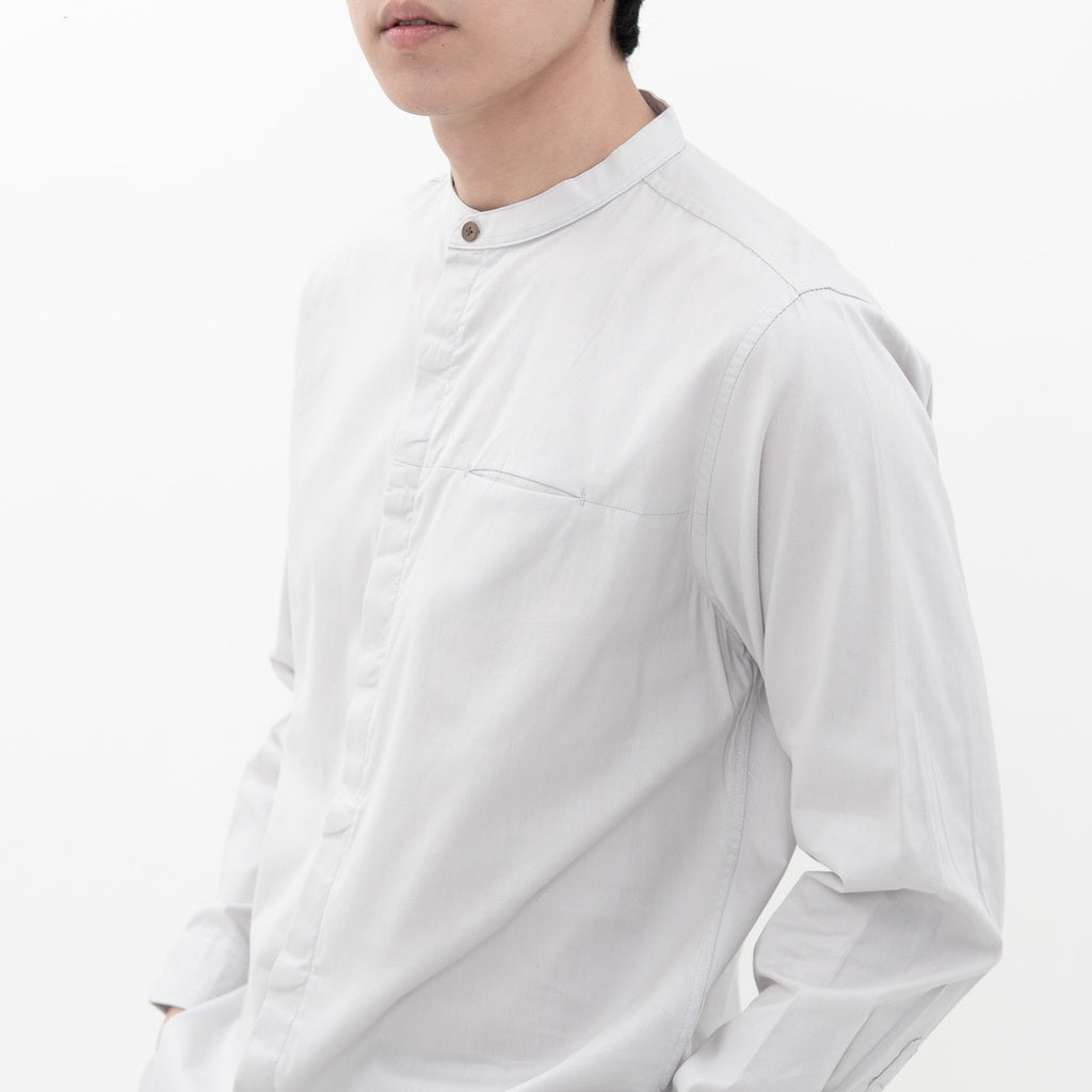 M231 Kemeja Pria Shanghai Polos Soft Twill Panjang Putih 1971F