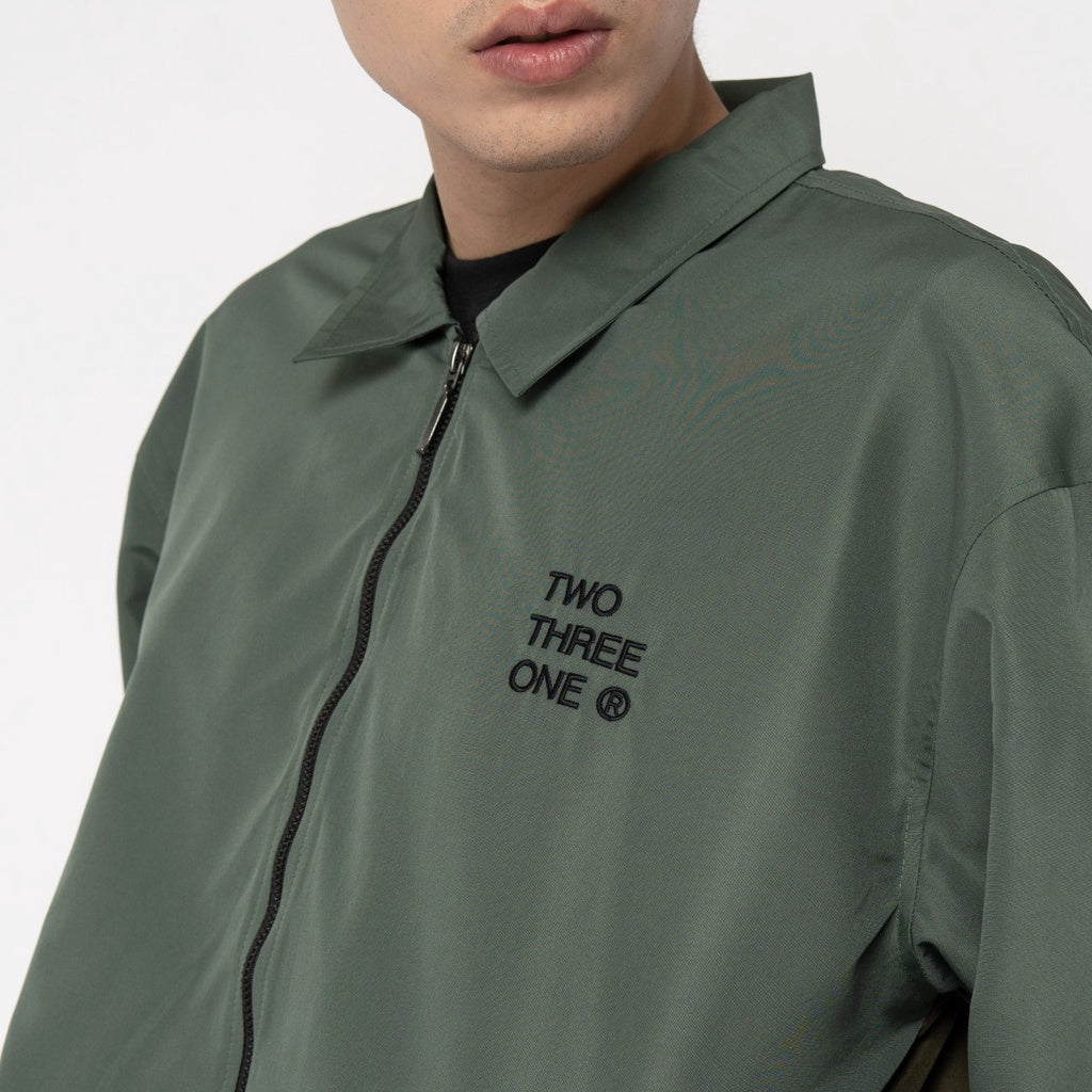 M231 Jaket Coach Two Tone Dark Green Back On Track 2584B