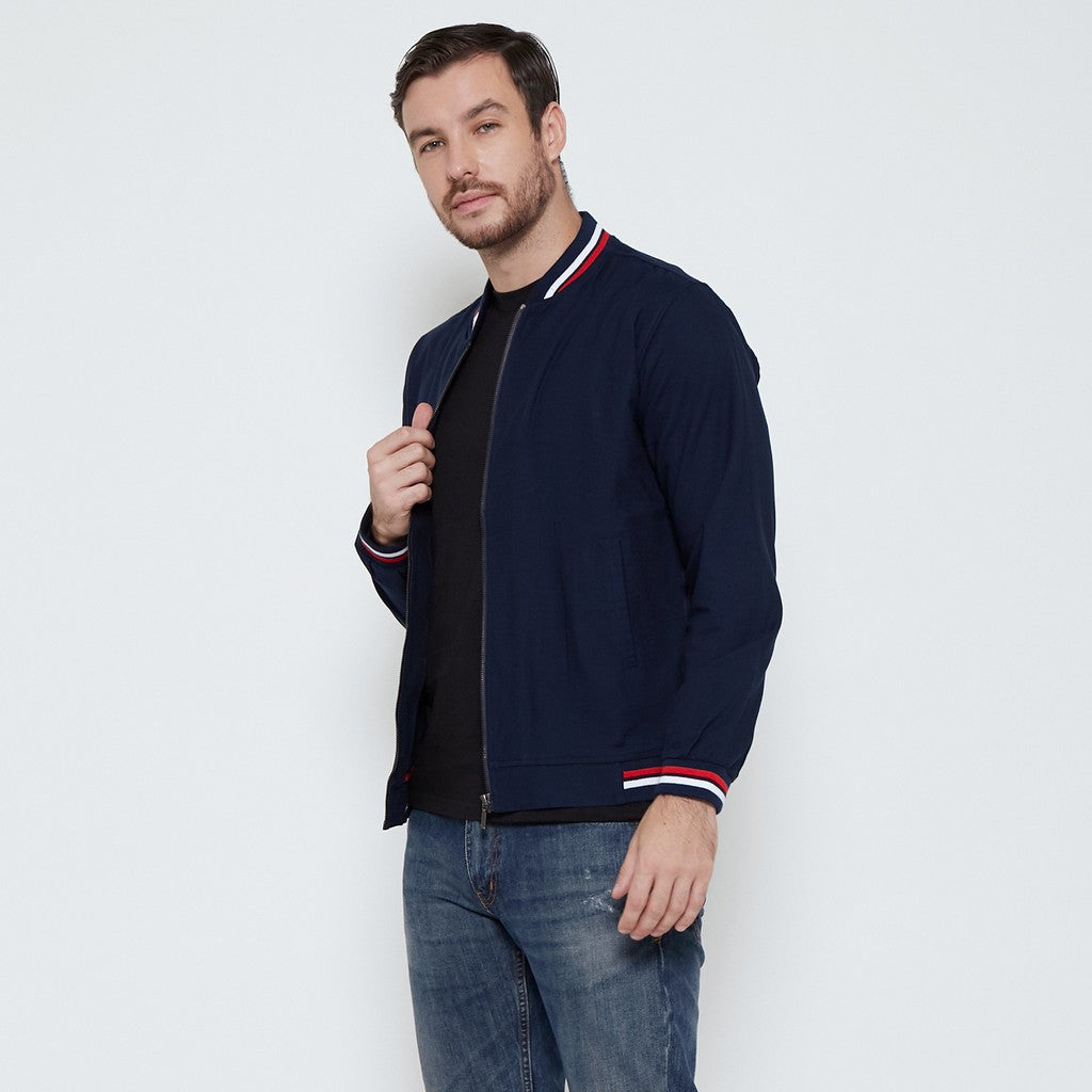 M231 Jaket Pria Oxford Panjang Warna Navy 1768B