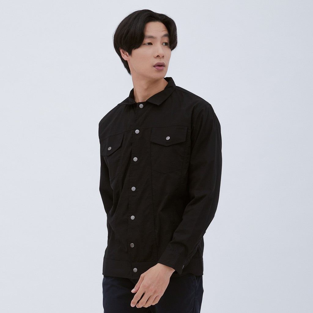 M231 Jaket Pria Coverall Panjang Hitam 1876A