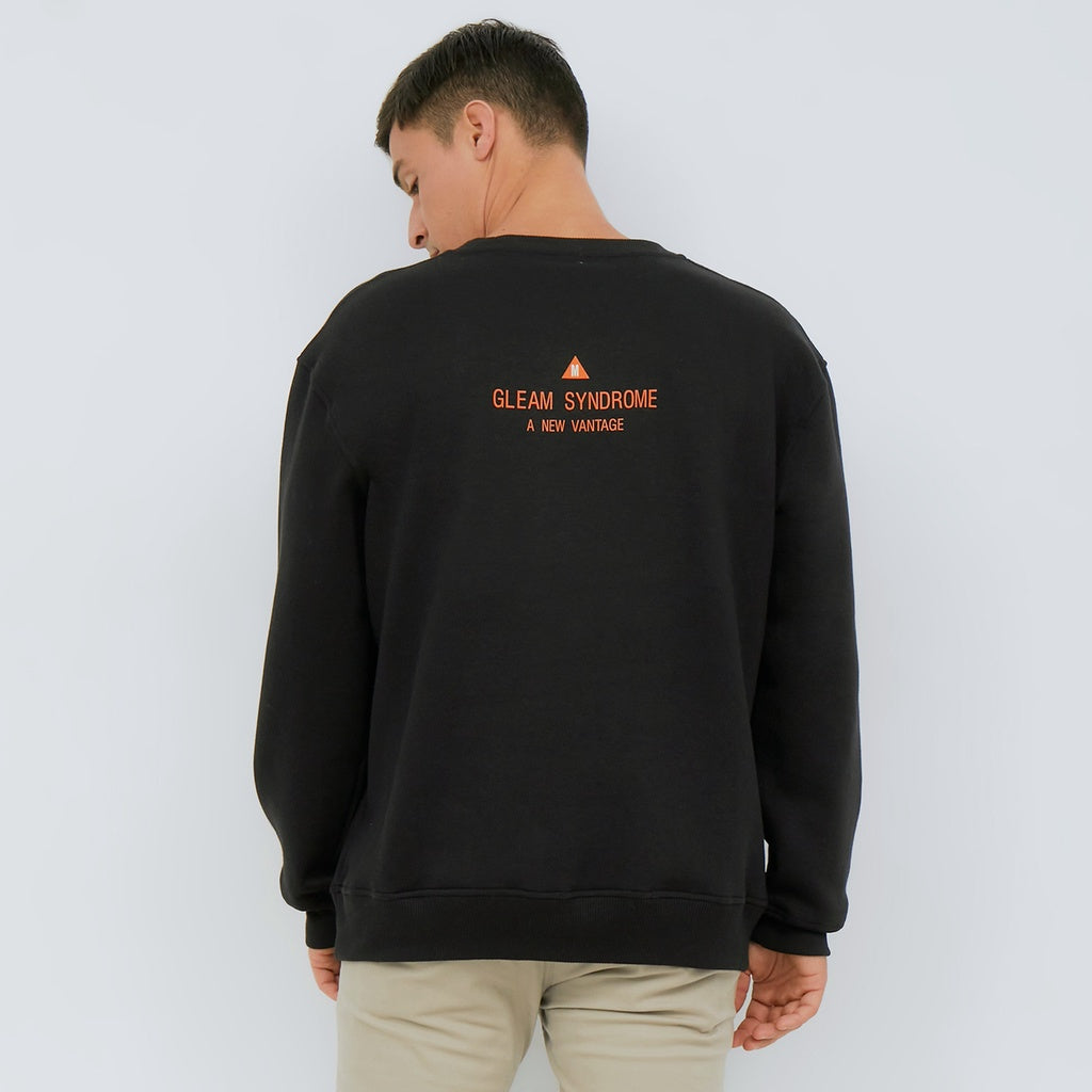 M231 Sweater Crewneck Vantage Panjang Hitam 2392C