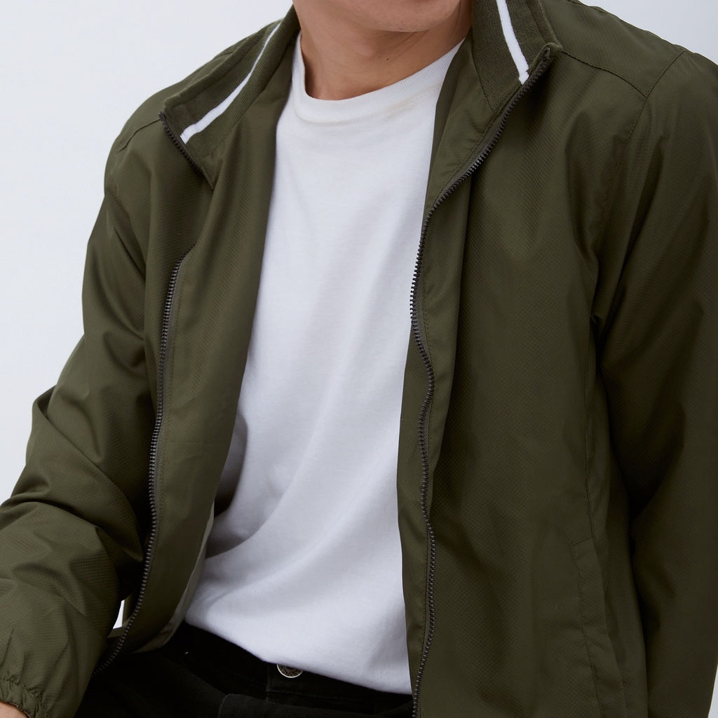 M231 Jaket Pria Taslan Harrington Panjang Army 2038F