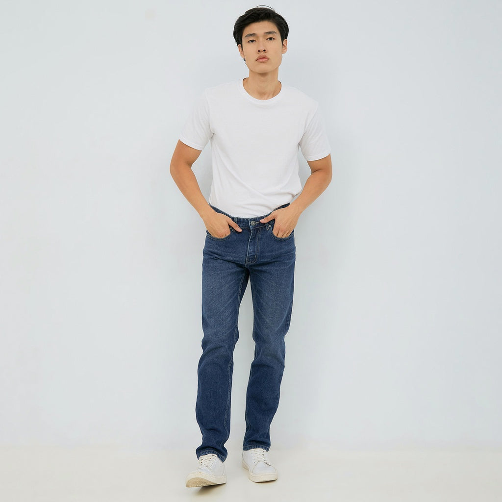 M231 Celana Panjang Jeans Denim Pria Stone Wash C1165