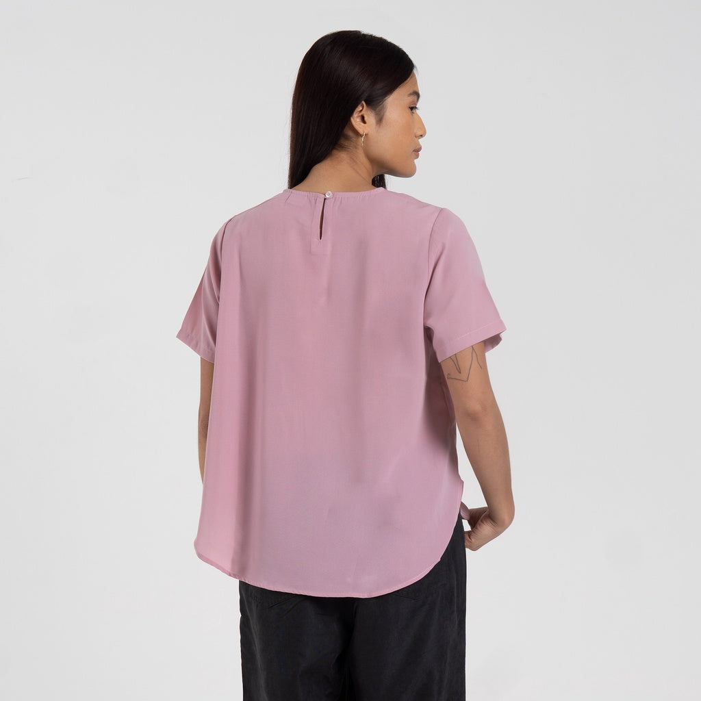 M231 Kemeja Wanita Blouse Pendek Pink 2450D