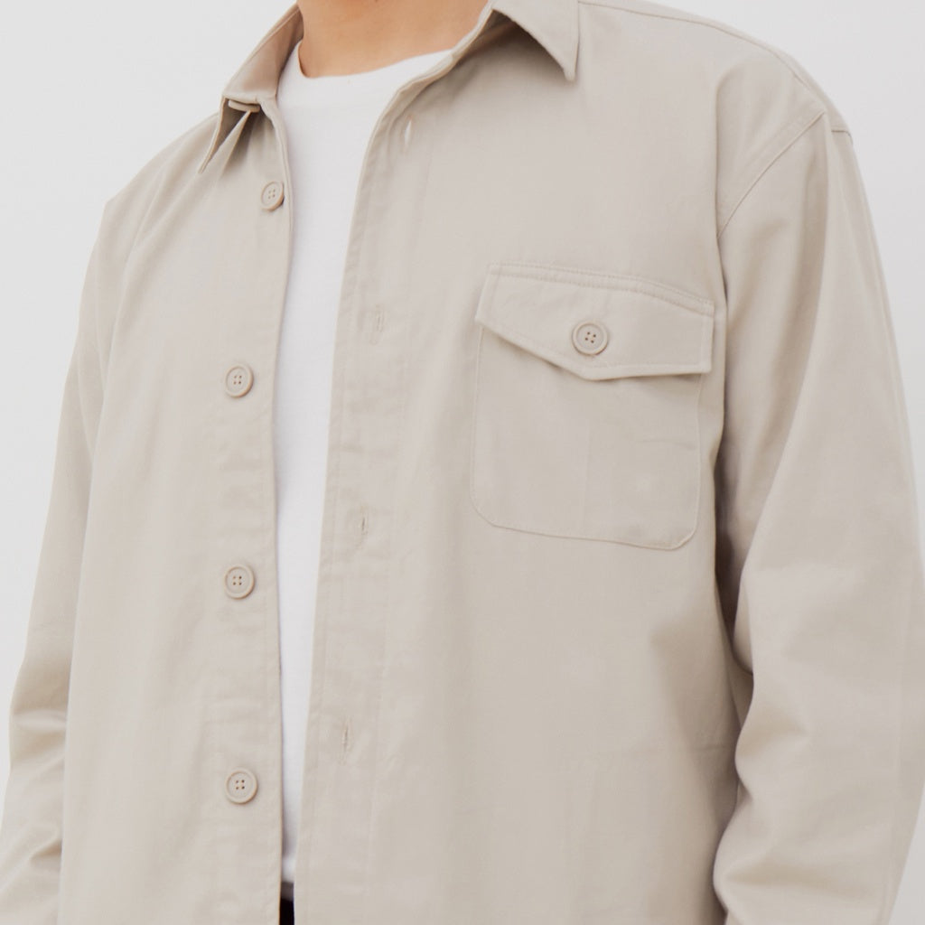 M231 Kemeja Jaket Pria Panjang Khaki 2269A