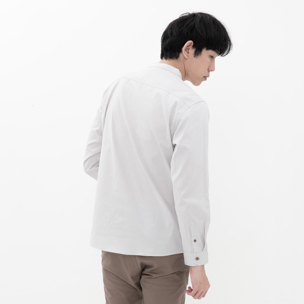 M231 Kemeja Pria Shanghai Polos Soft Twill Panjang Putih 1971F
