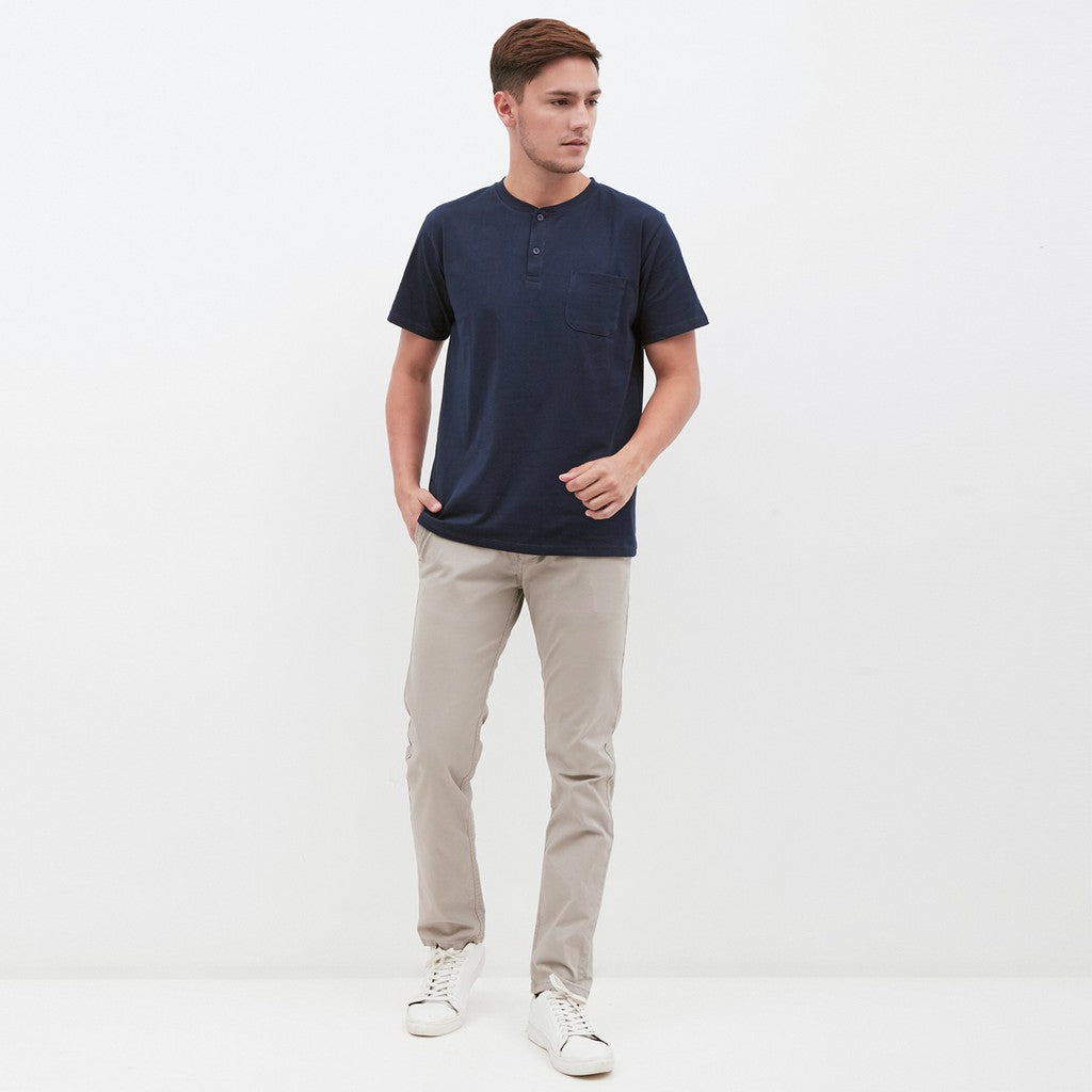 M231 T-Shirt Polos Kancing Pendek Warna Navy 1835H