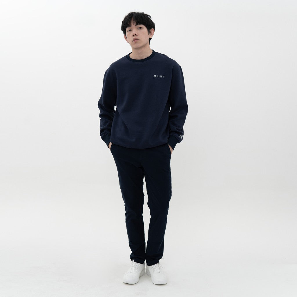 M231 Sweater Crewneck Panjang Navy 2198E