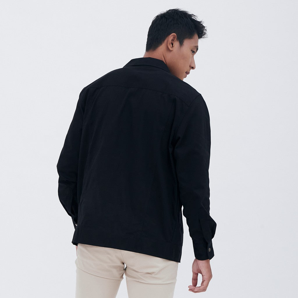 M231 Jaket Pria Coverall Panjang Hitam 1957E