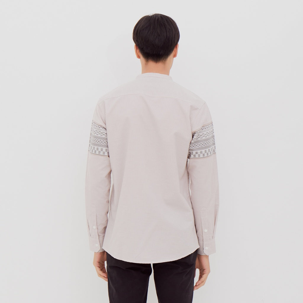 M231 Kemeja Pria Koko Panjang Cream 2314A