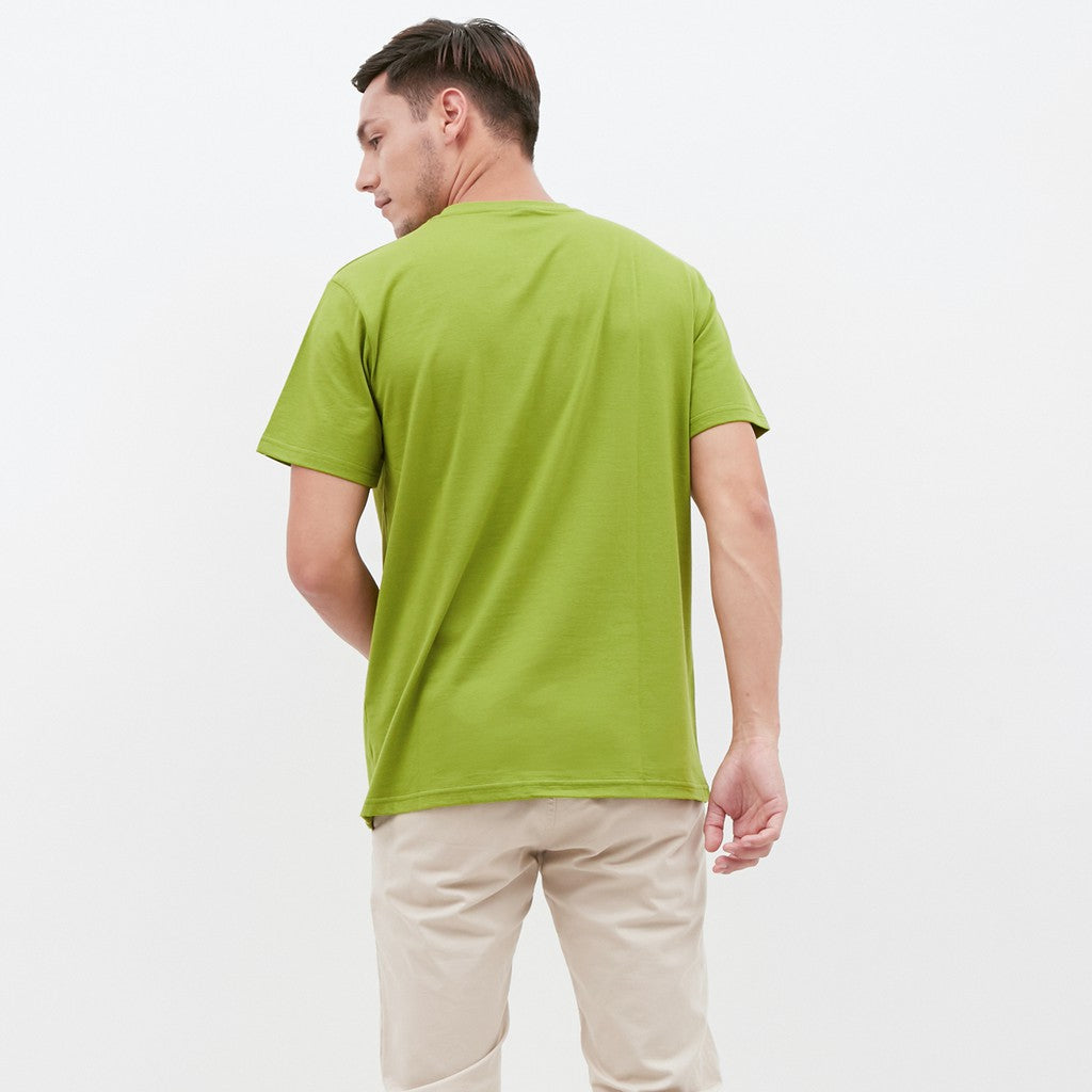 M231 T-Shirt Polos Kancing Pendek Warna Hijau 1835D
