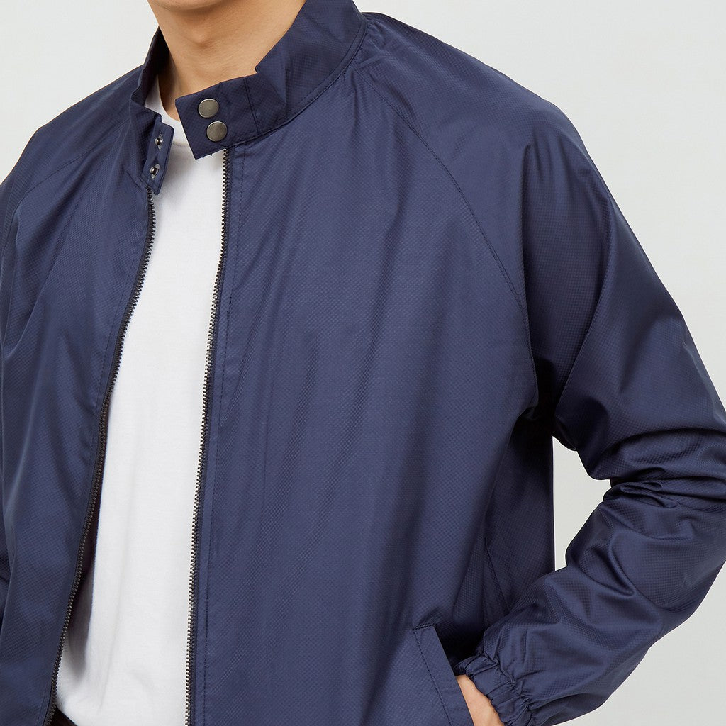 M231 Jaket Pria Taslan Harrington Panjang Navy 2039E