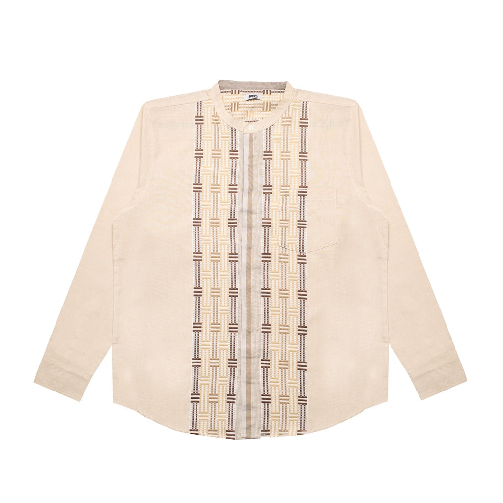 M231 Kemeja Pria Koko Panjang Cream 2957
