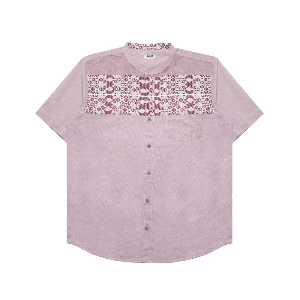 M231 Kemeja Pria Koko Pendek Maroon 2974