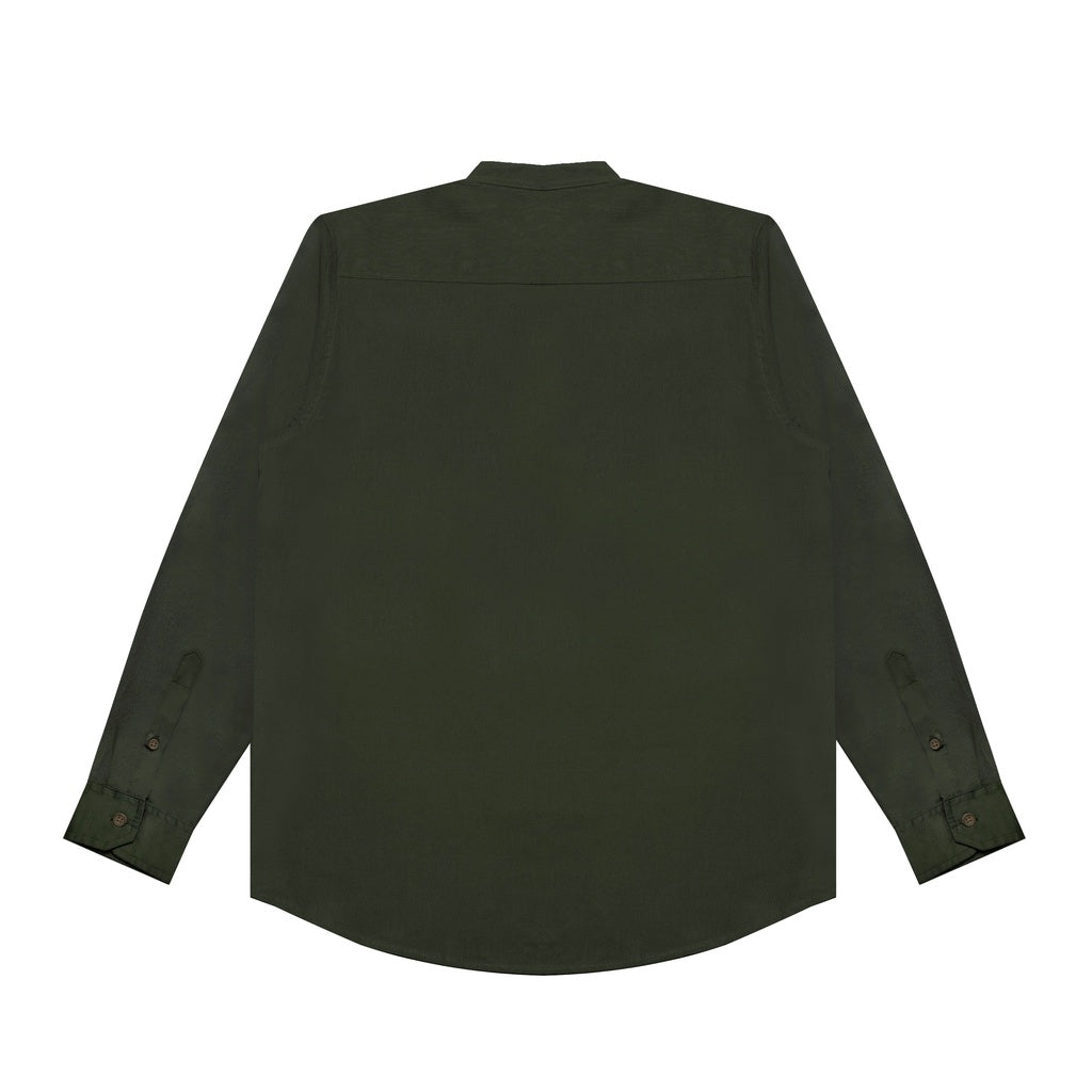 M231 Kemeja Pria Shanghai Polos Soft Twill Panjang Army 1971K