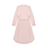 M231 Dress Kemeja Wanita Rami Ikat Pinggang Panjang Dusty Pink 2784A