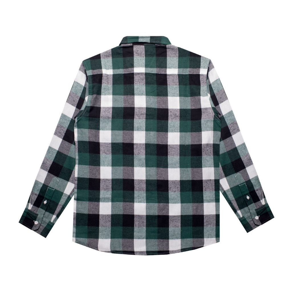 M231 Kemeja Pria Flannel Panjang Hijau 2847A