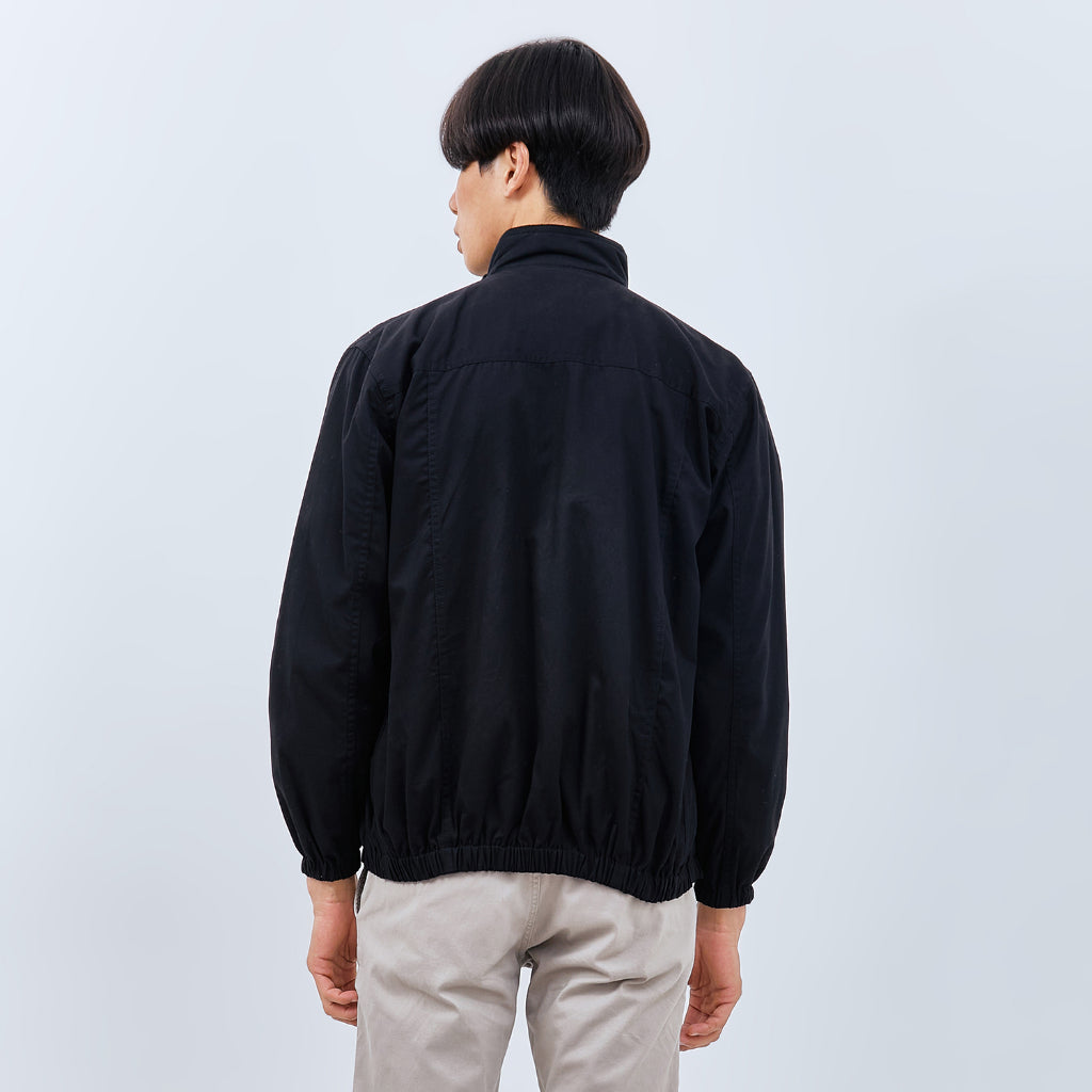 M231 Jaket Pria Harrington Panjang Hitam 2765B