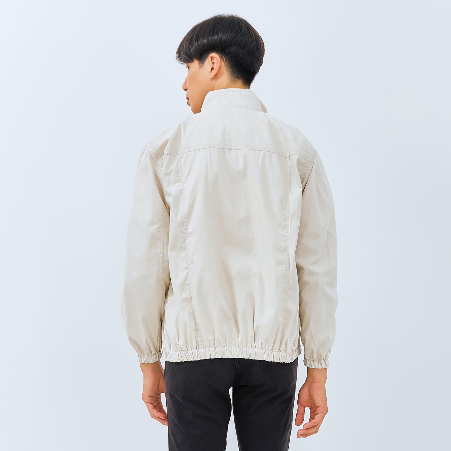 M231 Jaket Pria Harrington Panjang Cream 2765D