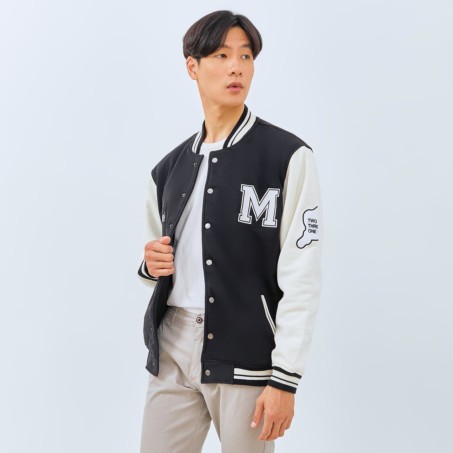 M231 Jaket Varsity All day Every Day Hitam 2703A