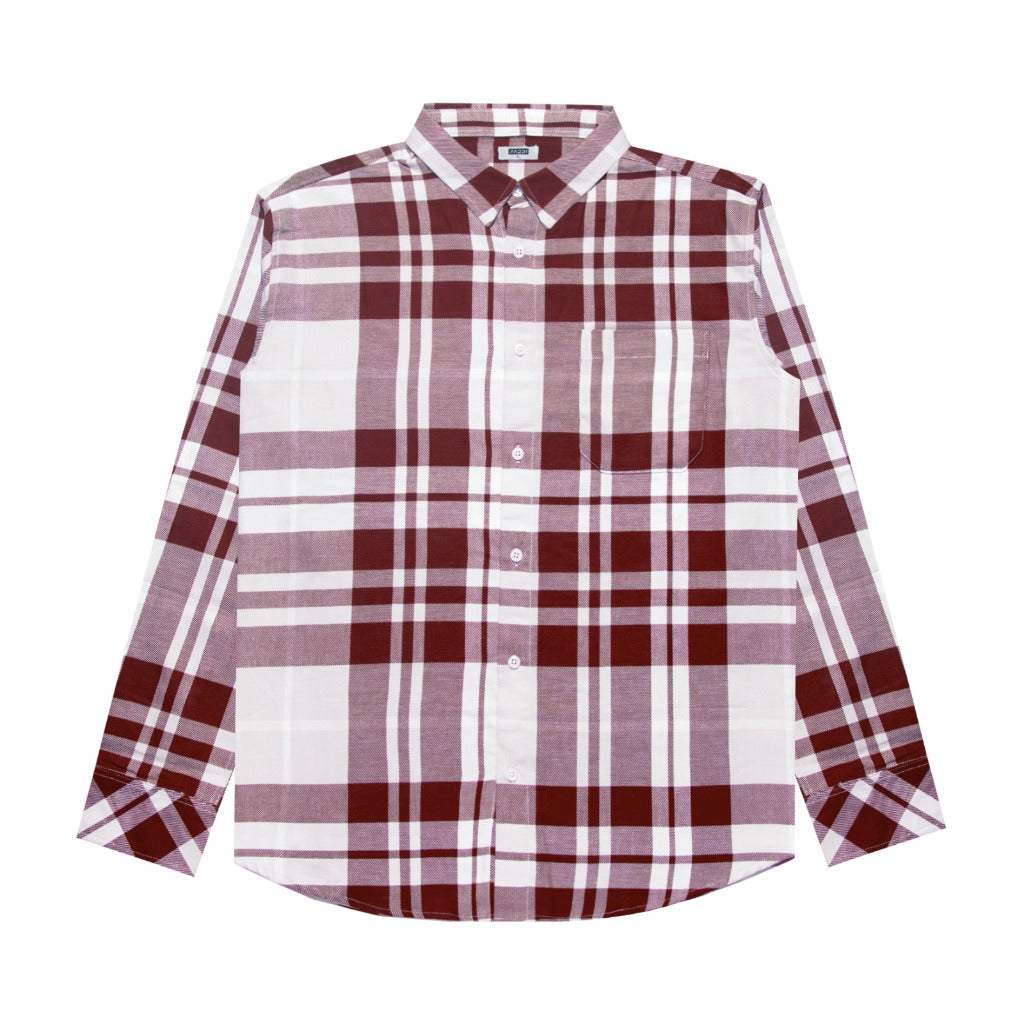 M231 Kemeja Pria Flannel Oversized Panjang 0081