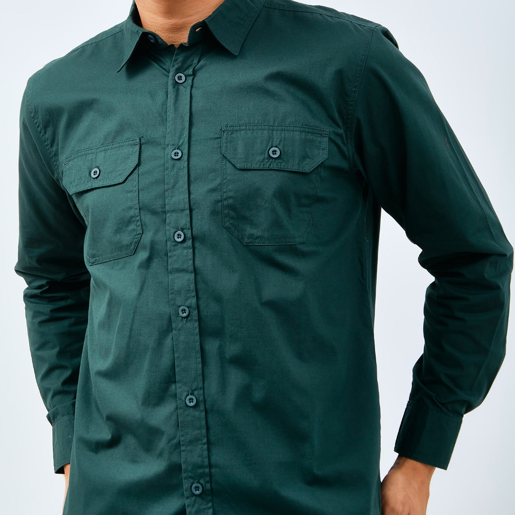 M231 Kemeja Pria Basic Polos Panjang 0170