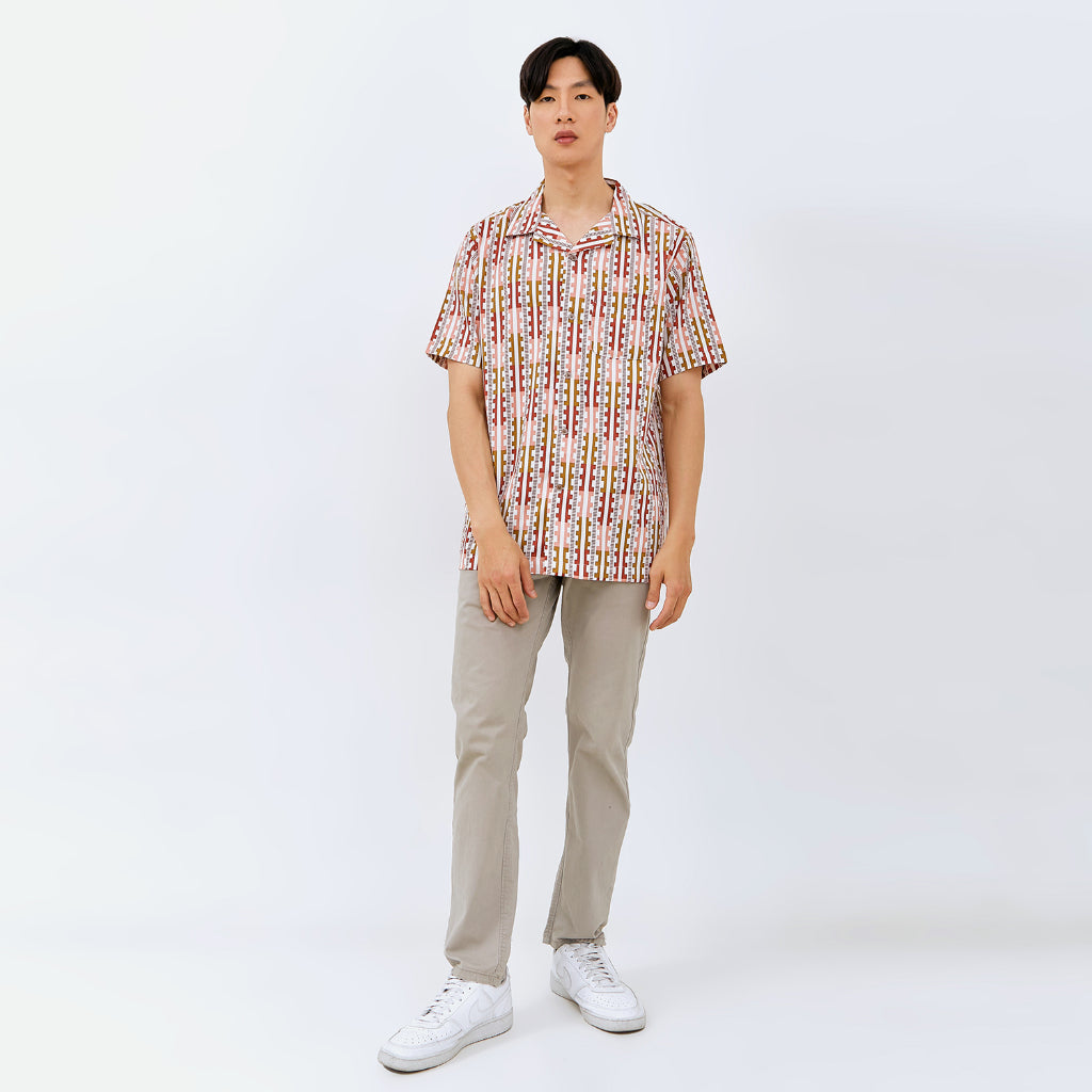 M231 Kemeja Pria Printing Hawaii Pendek 0151
