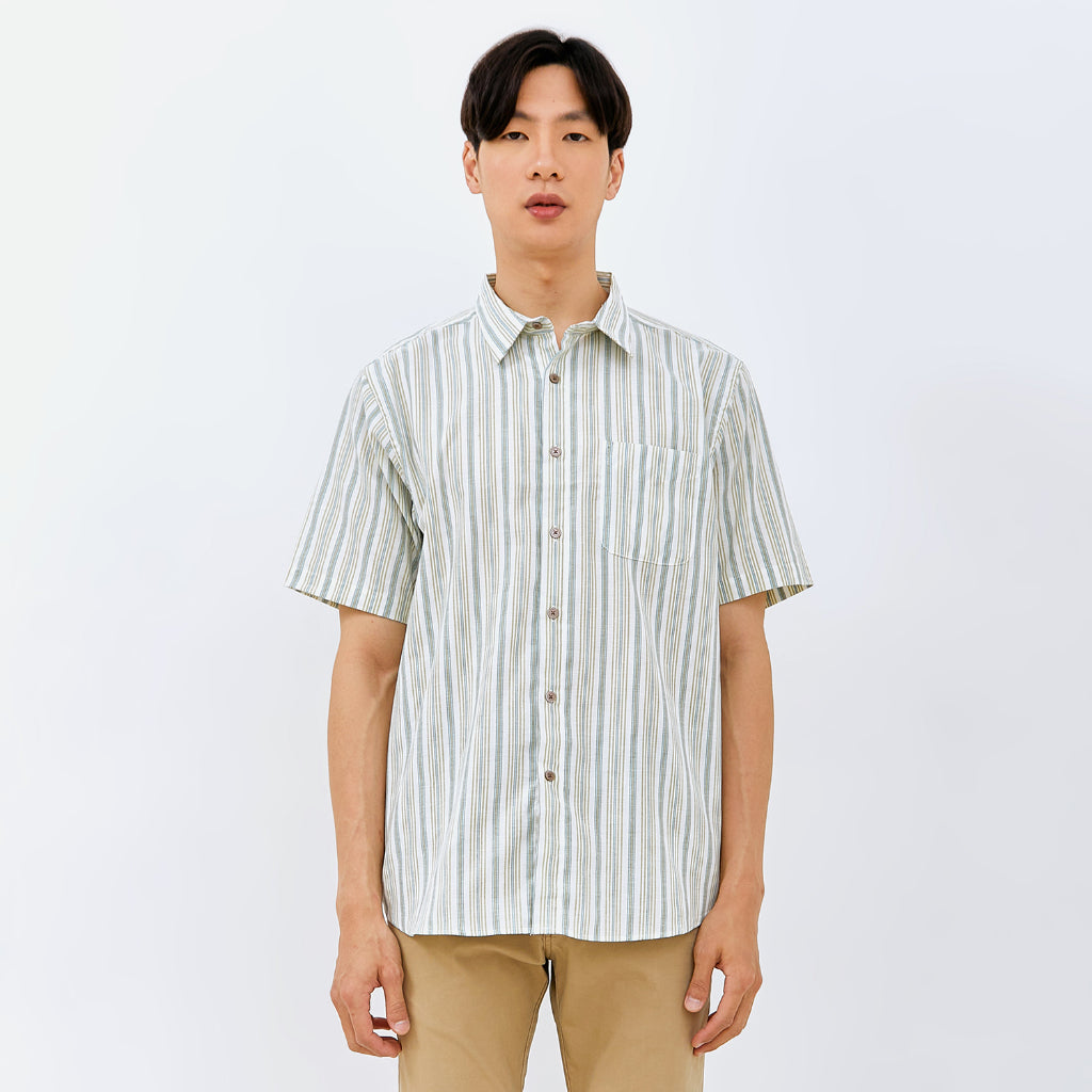M231 Kemeja Pria Stripe Pendek 0135