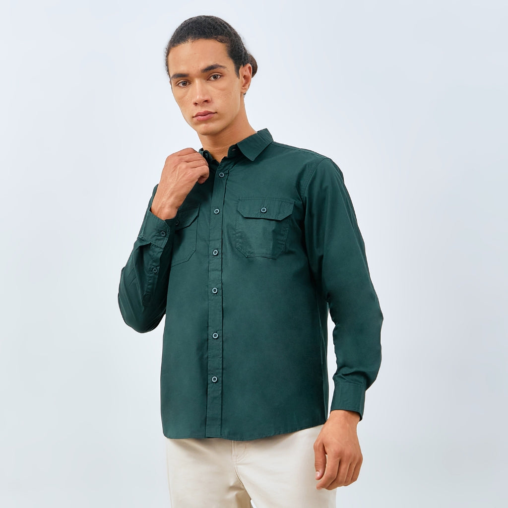 M231 Kemeja Pria Basic Polos Panjang 0170