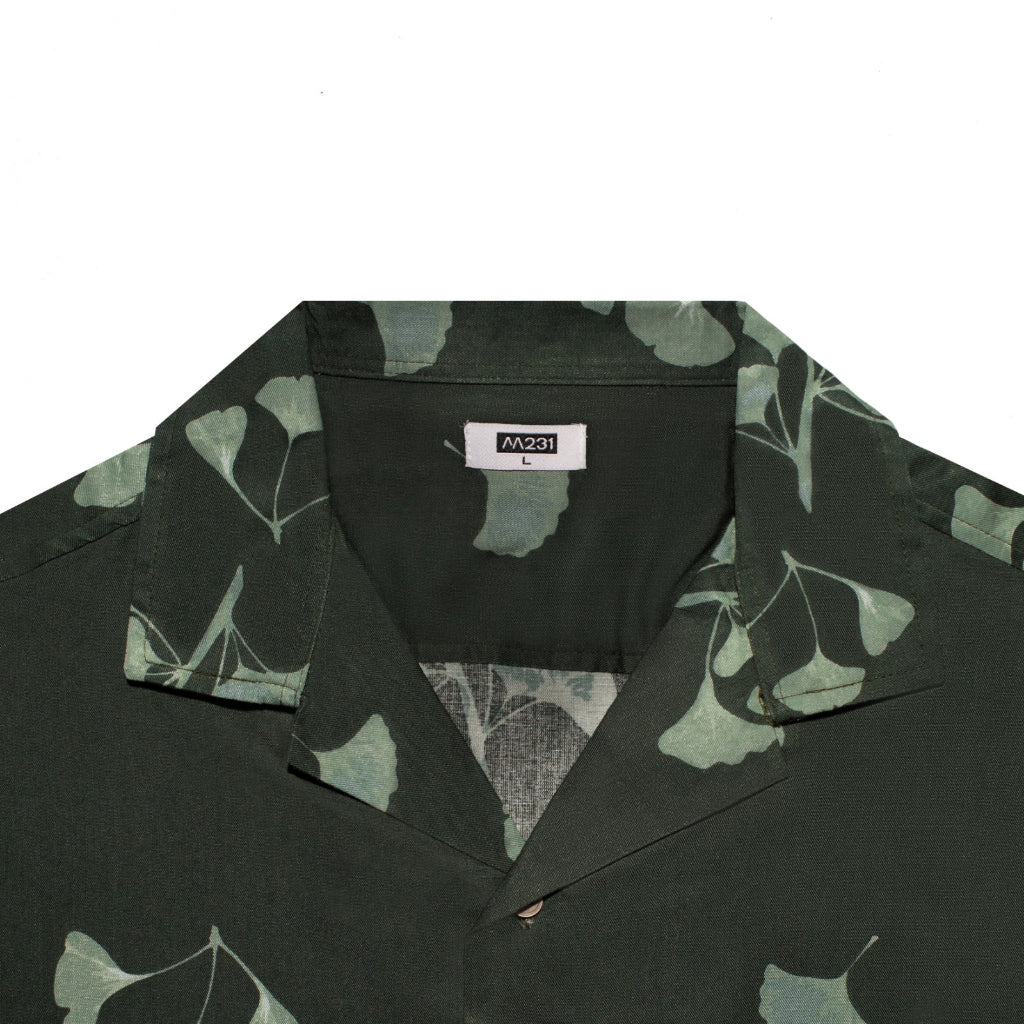 M231 Kemeja Pria Printing Hawaii Pendek Army 3180A