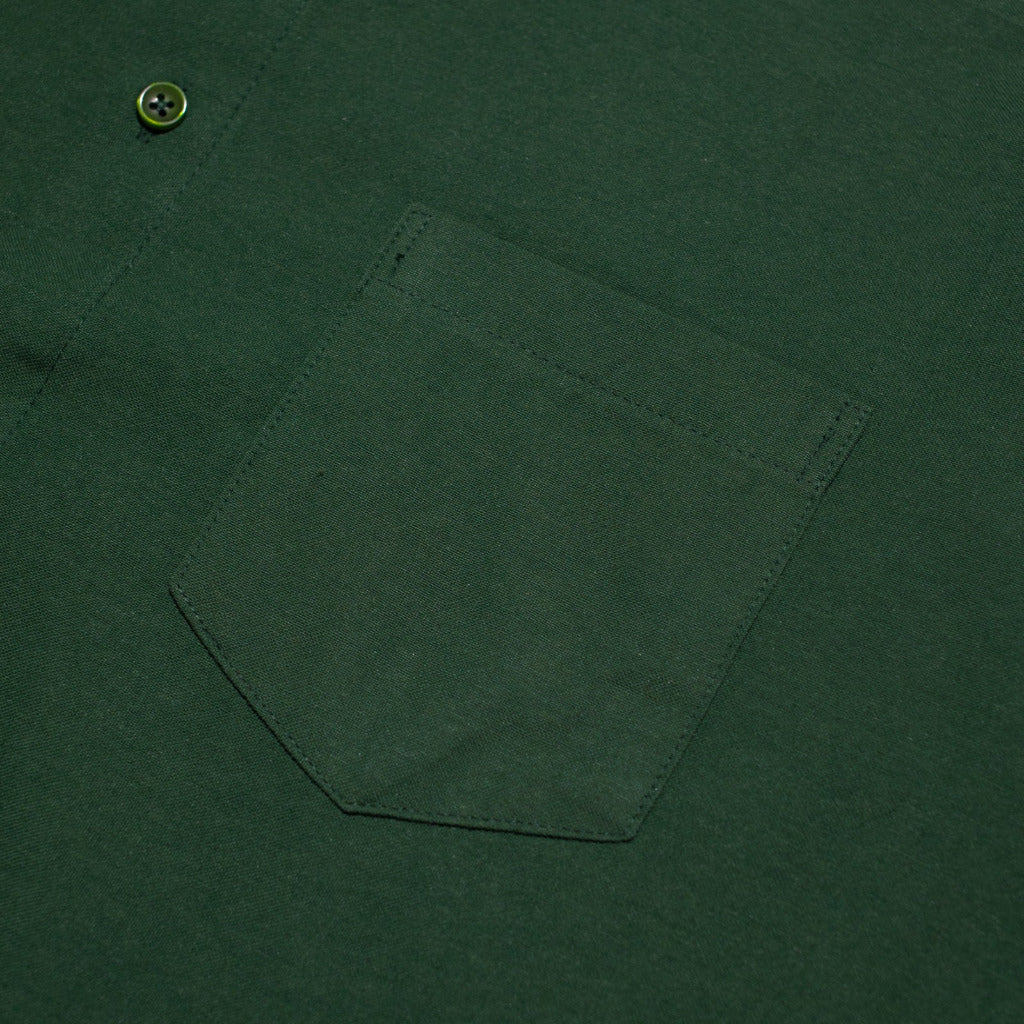 M231 Kemeja Pria Basic Polos Oxford Panjang Hijau Botol 1456W