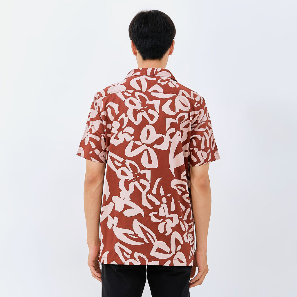 M231 Kemeja Pria Printing Hawaii Pendek 0091
