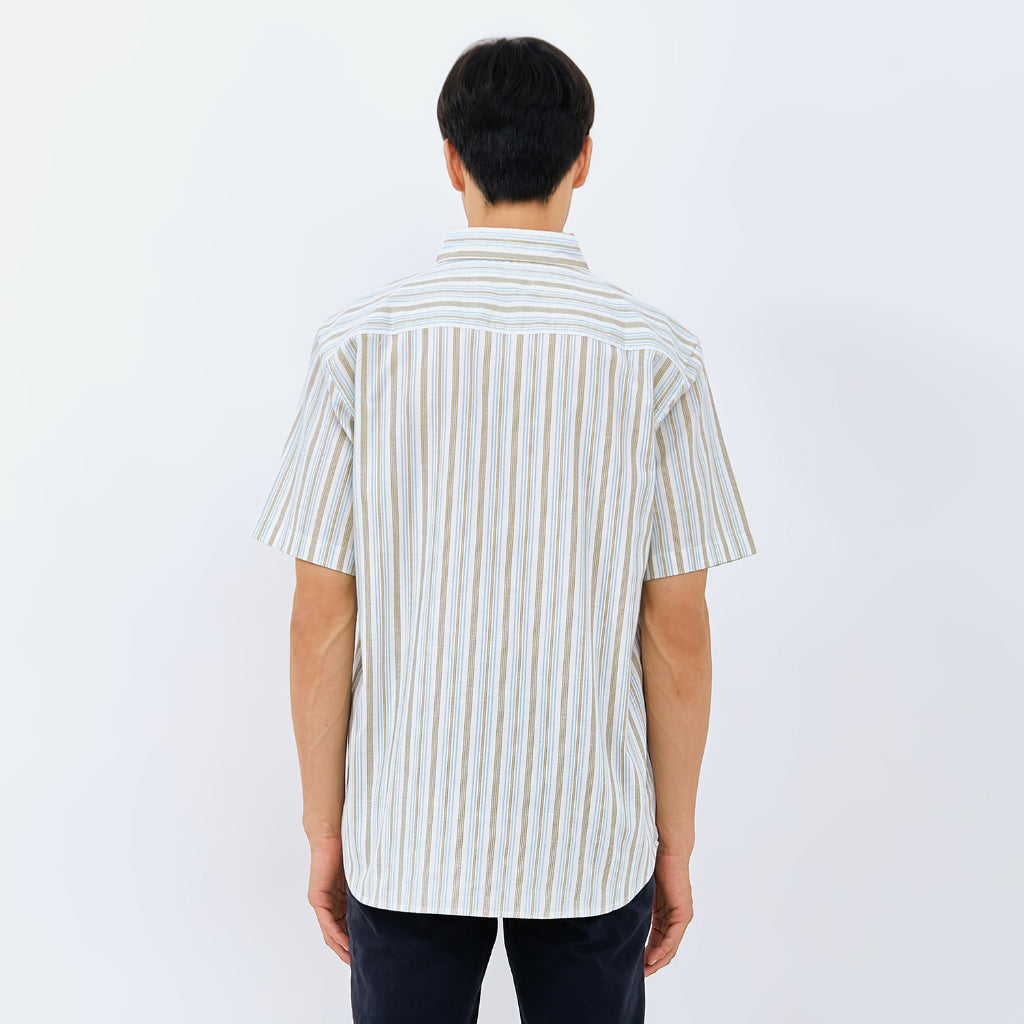 M231 Kemeja Pria Stripe Pendek 0135