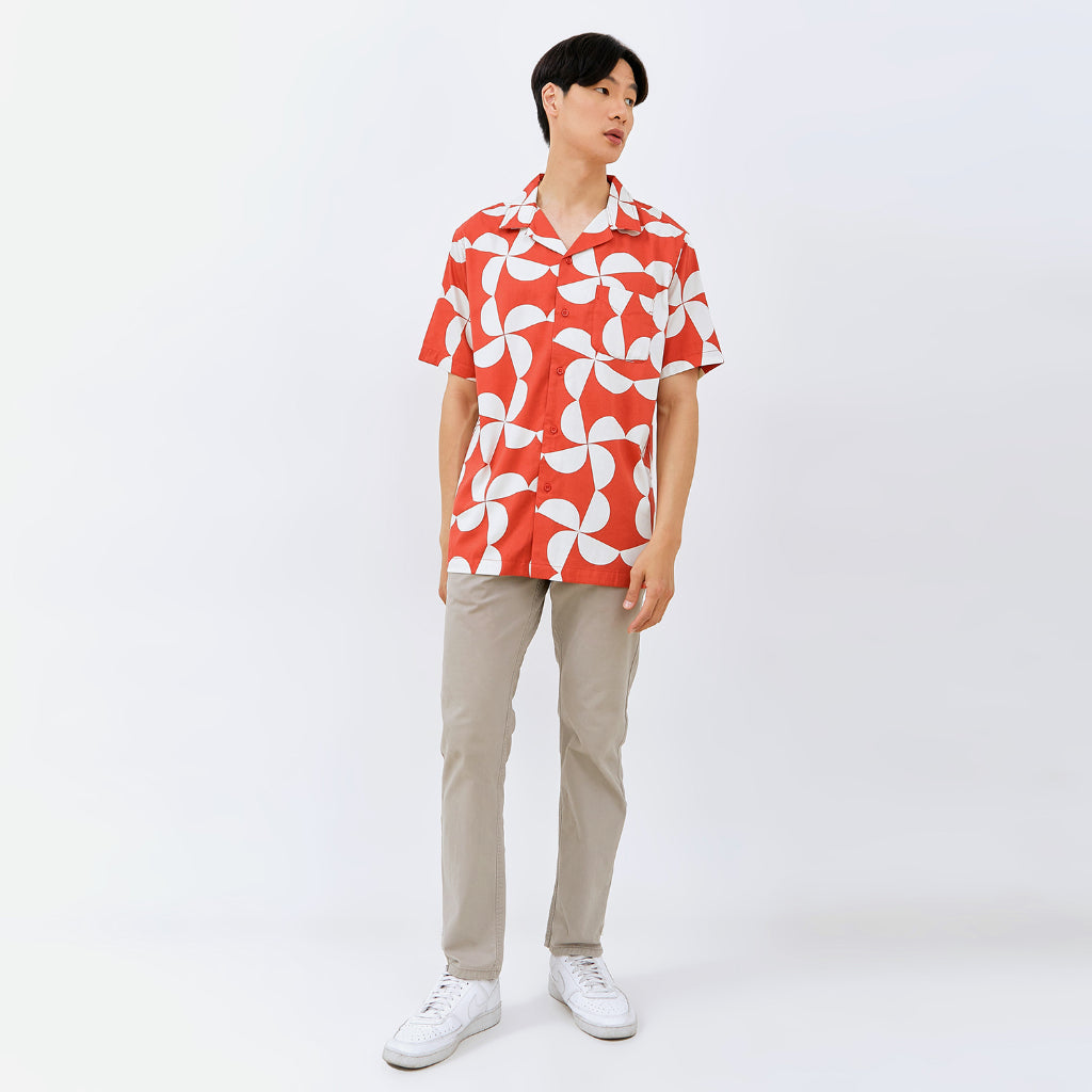M231 Kemeja Pria Printing Hawaii Pendek 0150