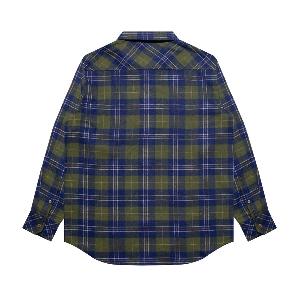 M231 Kemeja Pria Flannel Panjang Hijau 0145