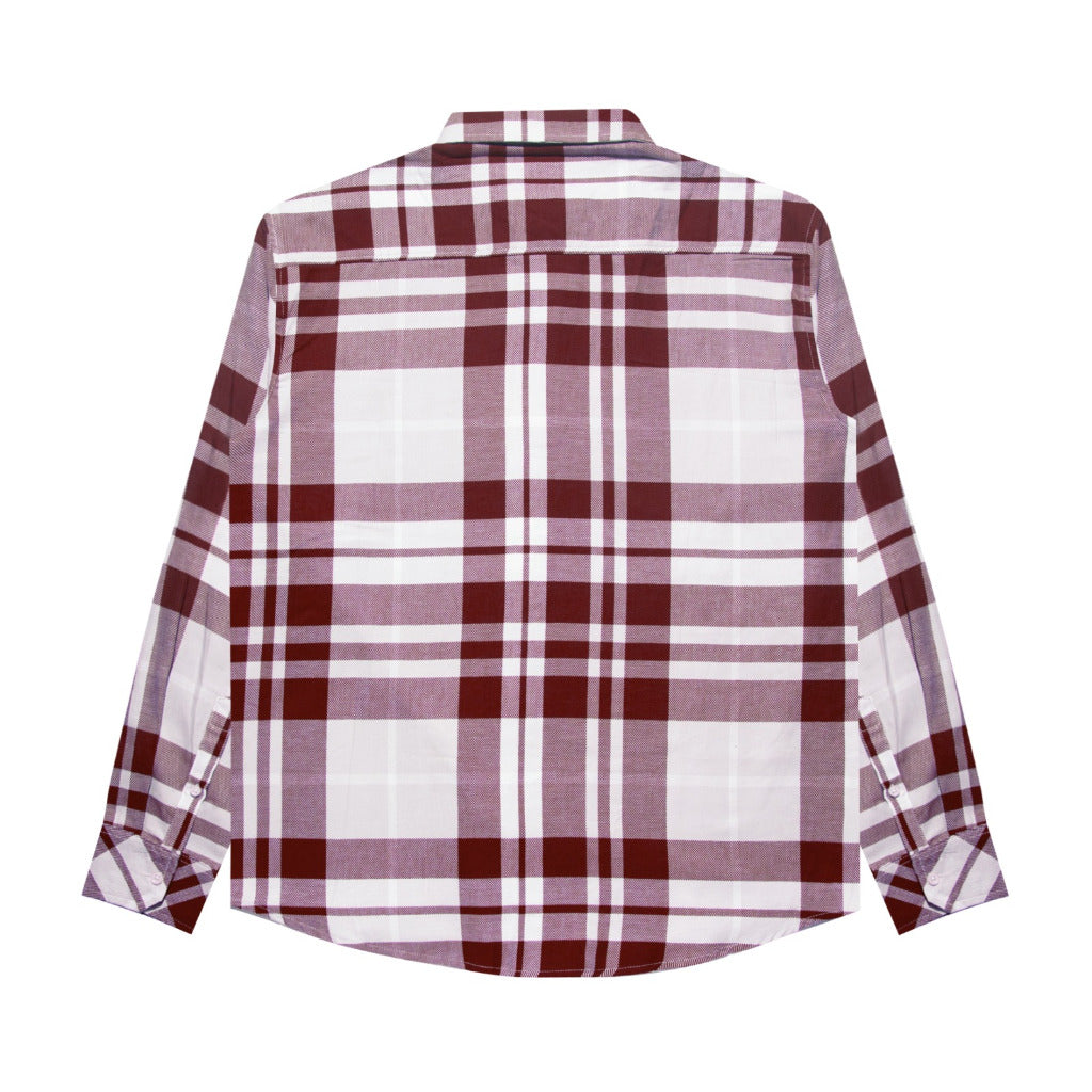 M231 Kemeja Pria Flannel Oversized Panjang 0081