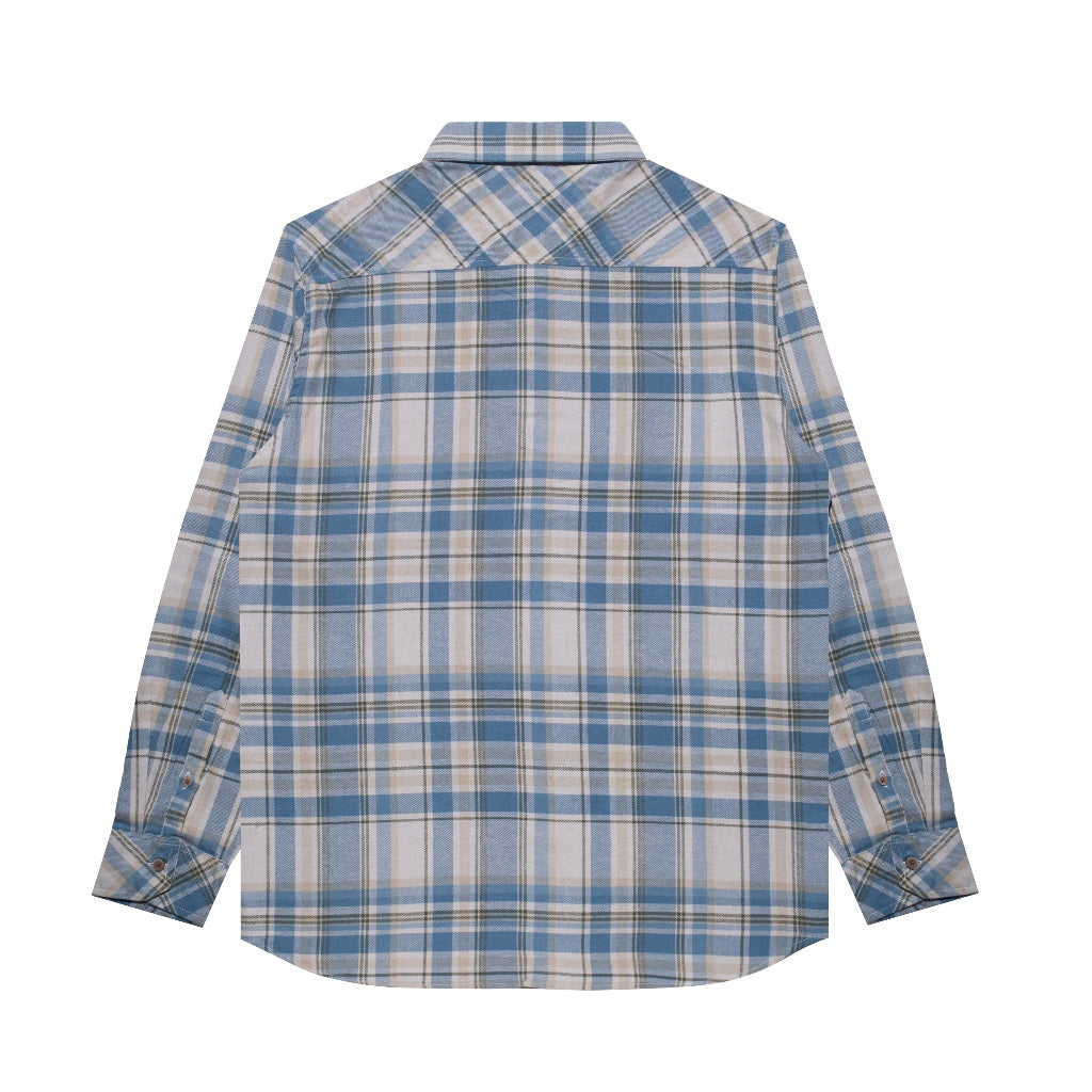 M231 Kemeja Pria Flannel Panjang Biru 0033